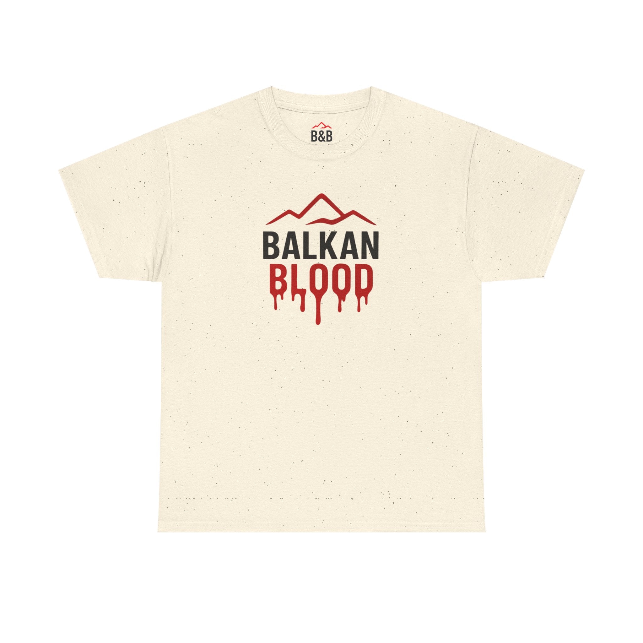 Balkan Blood T-Shirt — Heritage Graphic Tee with Multilingual “Blood” Back Print