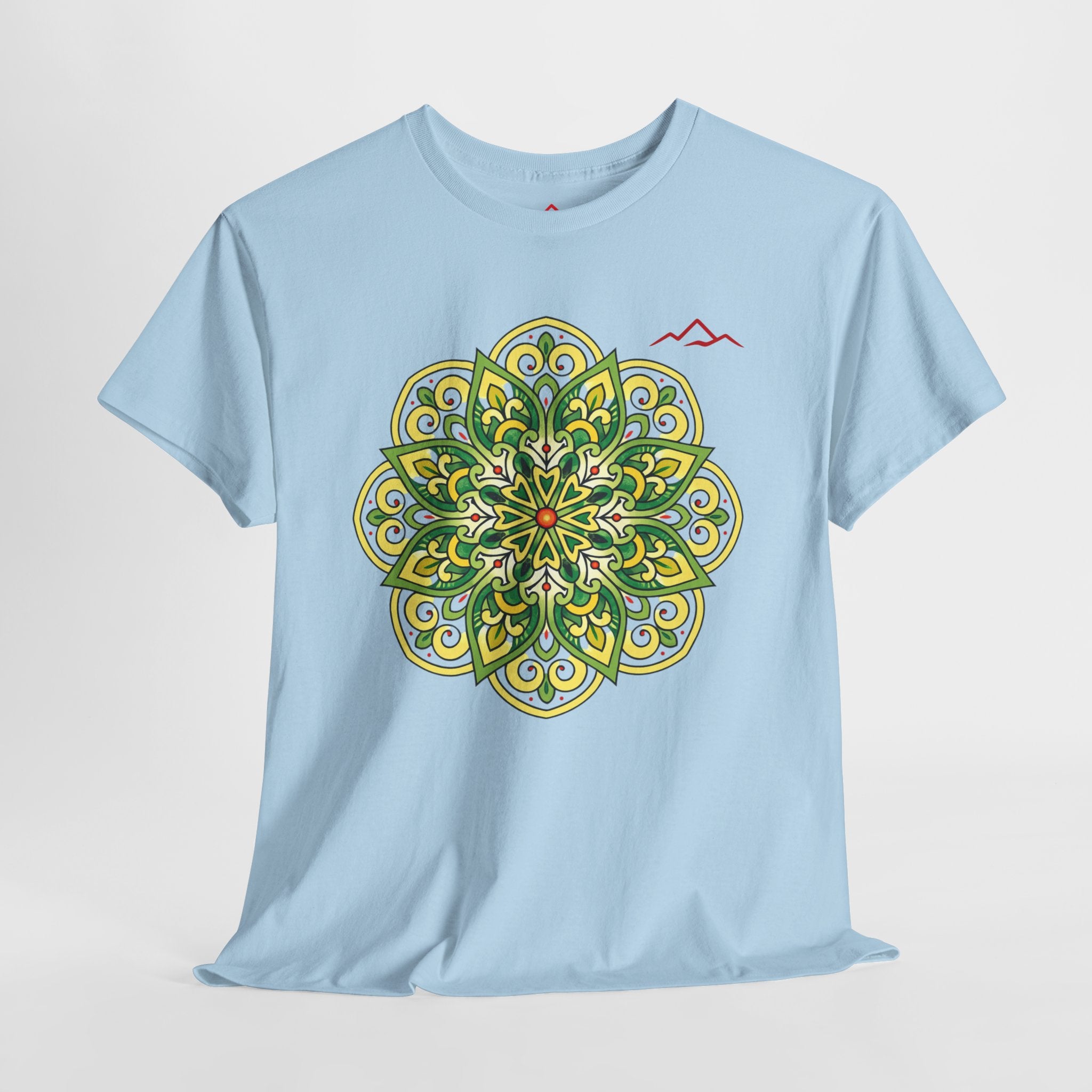 Balkan Blood Graphic Tee — Green Mandala Front & Drip Logo Back