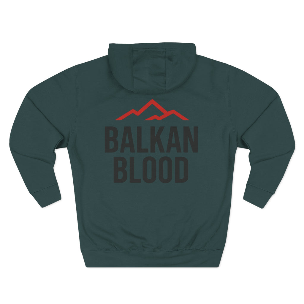 Balkan Blood Hoodie - Cozy Fleece Sweatshirt for Outdoor Adventures, Gifts for Nature Lovers, Hiking, Travel, Casual Wear