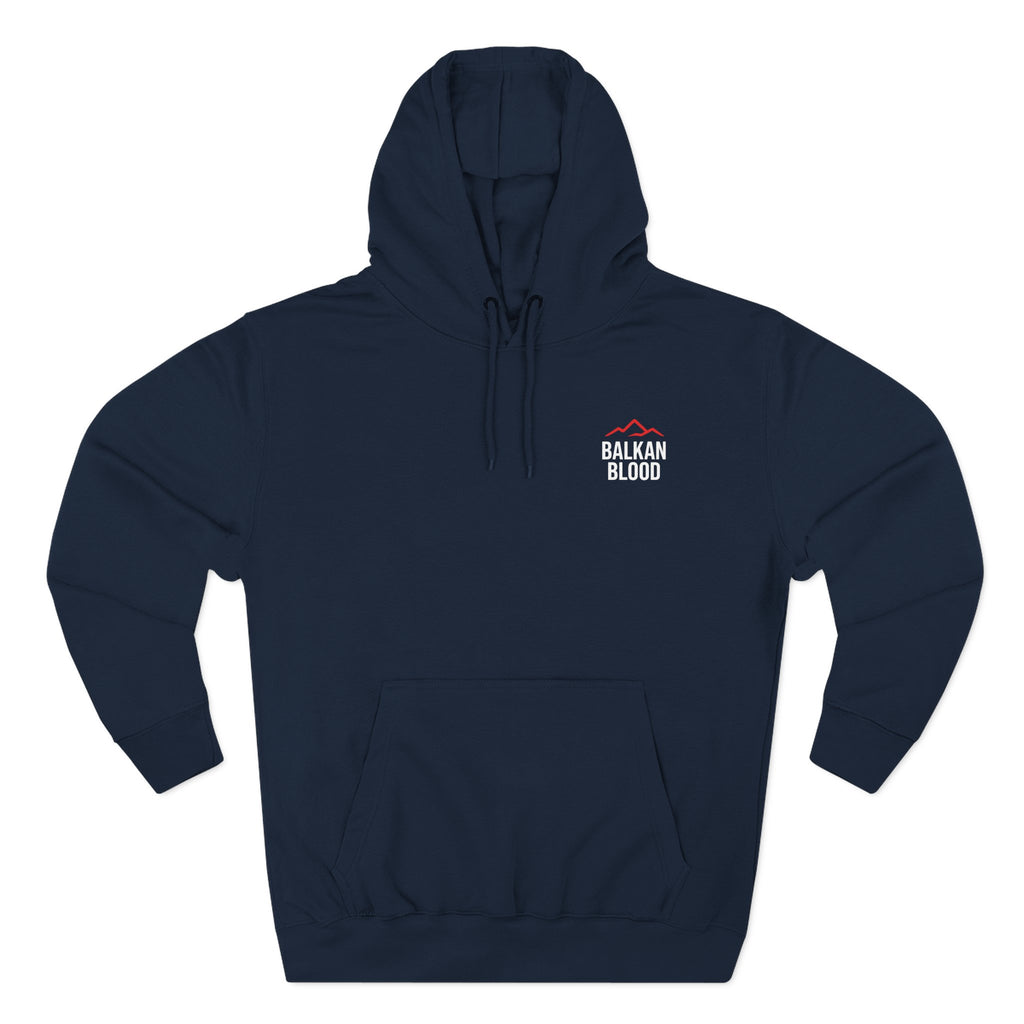 Balkan Blood Hoodie - Cozy Fleece Sweatshirt for Outdoor Adventures, Gifts for Nature Lovers, Hiking, Travel, Casual Wear