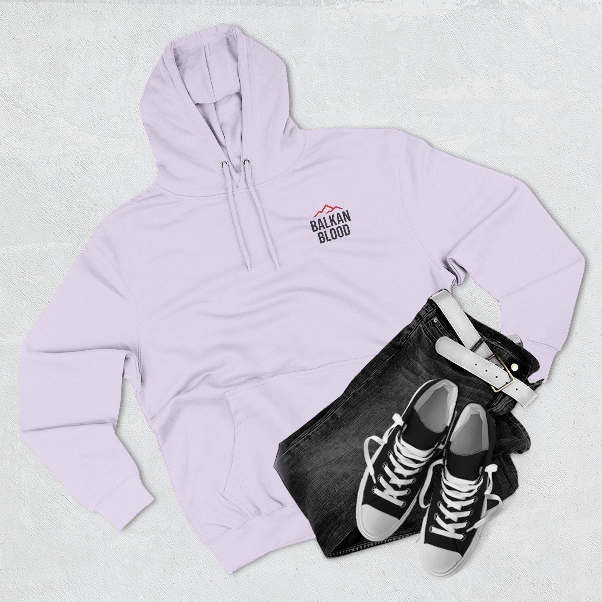 Balkan Blood Hoodie - Cozy Fleece Sweatshirt for Outdoor Adventures, Gifts for Nature Lovers, Hiking, Travel, Casual Wear