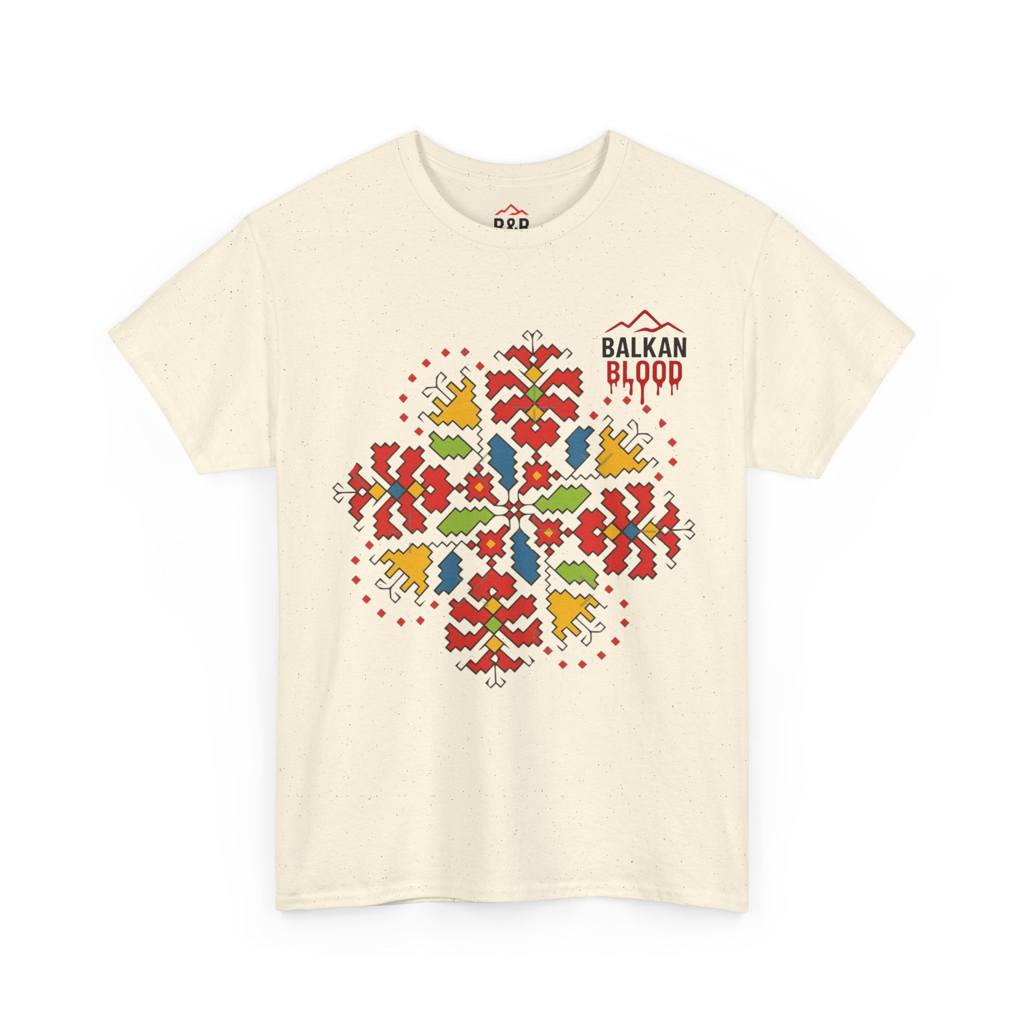 Balkan Blood Unisex Heavy Cotton Tee, Balkan Emrodery