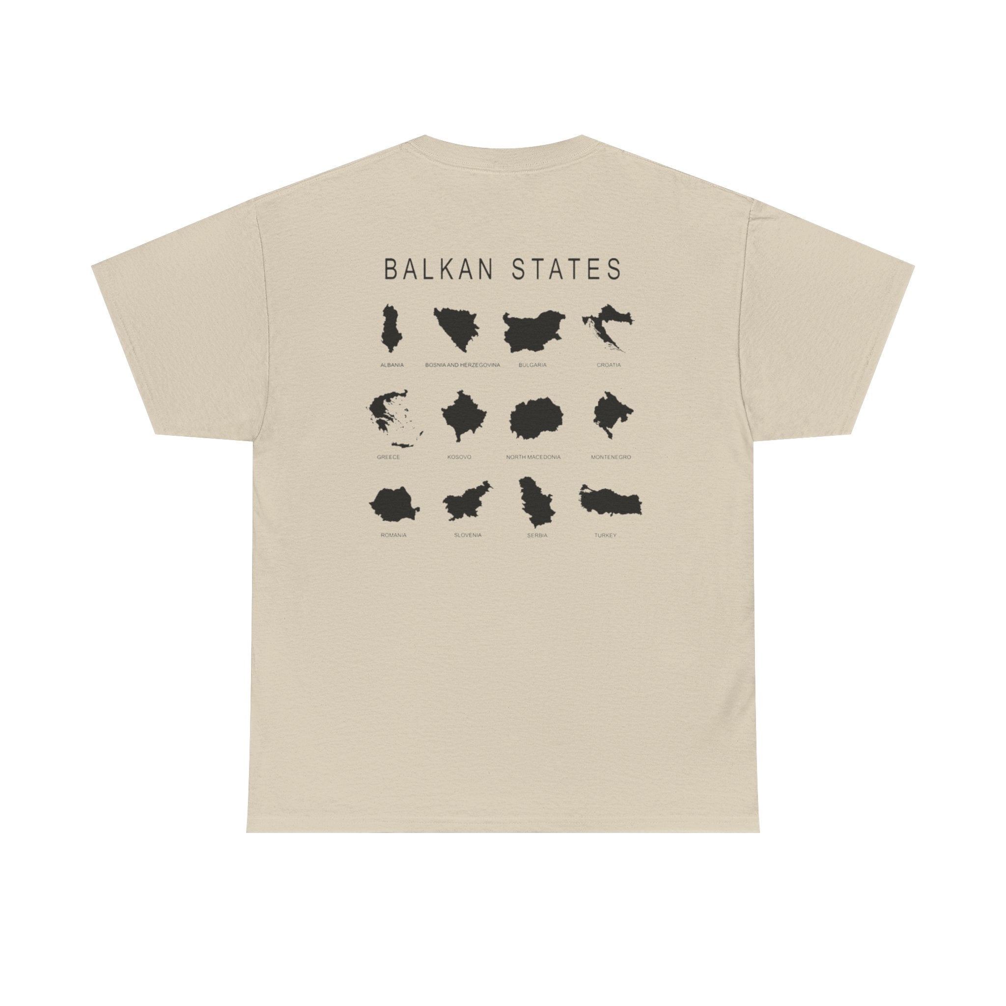 Balkan Blood Unisex Heavy Cotton Tee, Ethnic Pride Shirt, Gift for Balkans, Travel Tee, Stylish Casual Wear, Balkan States Design