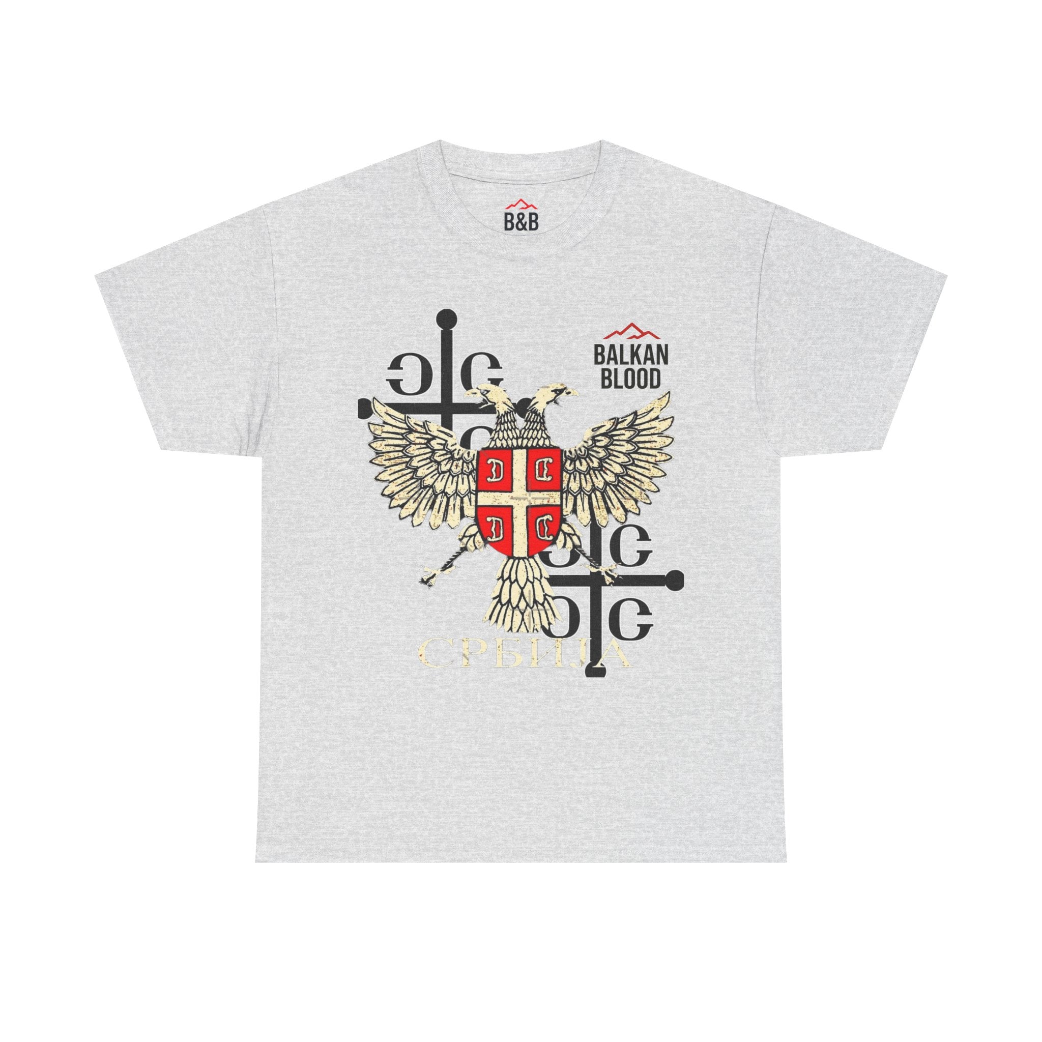 Serbian Heritage Tee, Balkan Blood Shirt, Unisex Cotton T-shirt, Cultural Pride Wear, Travel-inspired Apparel