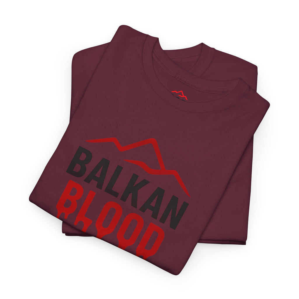 Balkan Blood T-Shirt — Heritage Graphic Tee with Multilingual “Blood” Back Print
