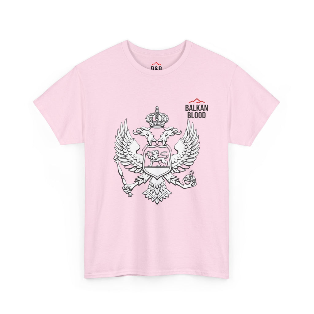 Montenegro/Balkan Blood Unisex Heavy Cotton Tee, Vintage Style Shirt, Graphic Tee, Travel Souvenir, Gift for Heritage Lovers