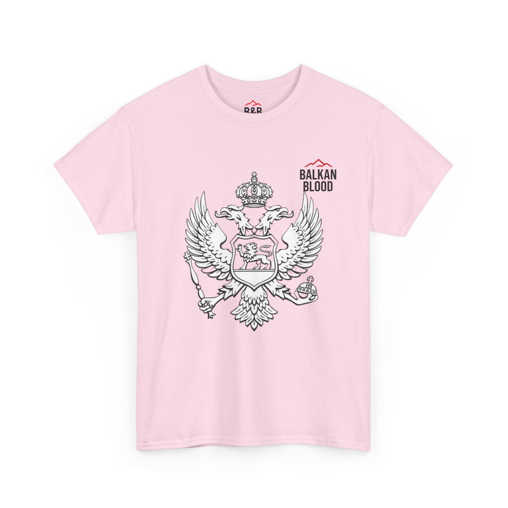Montenegro/Balkan Blood Unisex Heavy Cotton Tee, Vintage Style Shirt, Graphic Tee, Travel Souvenir, Gift for Heritage Lovers