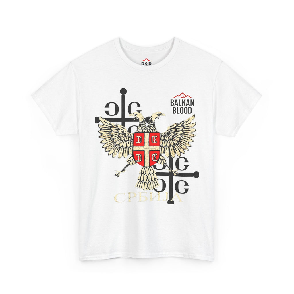 Serbian Heritage Tee, Balkan Blood Shirt, Unisex Cotton T-shirt, Cultural Pride Wear, Travel-inspired Apparel