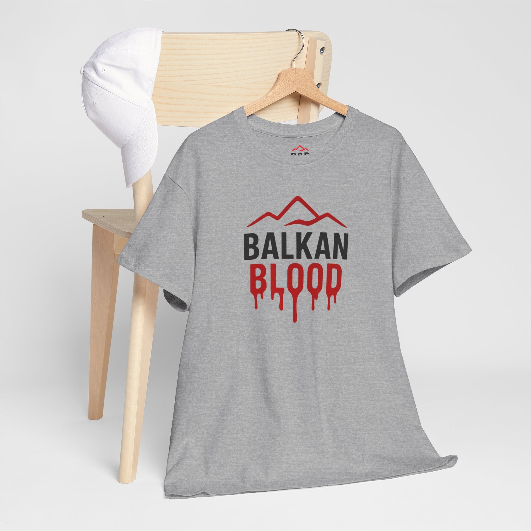 Balkan Blood T-Shirt — Heritage Graphic Tee with Multilingual “Blood” Back Print
