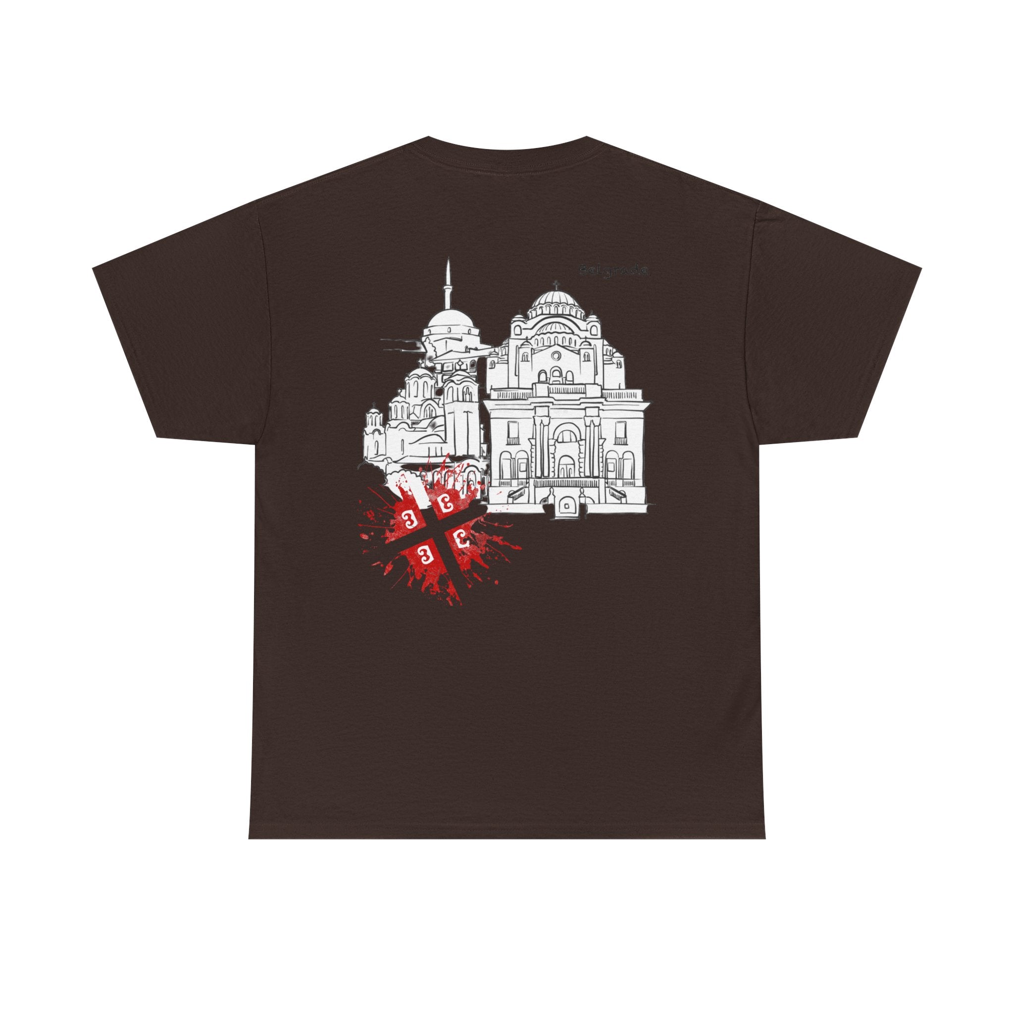 Serbian Heritage Tee, Balkan Blood Shirt, Unisex Cotton T-shirt, Cultural Pride Wear, Travel-inspired Apparel