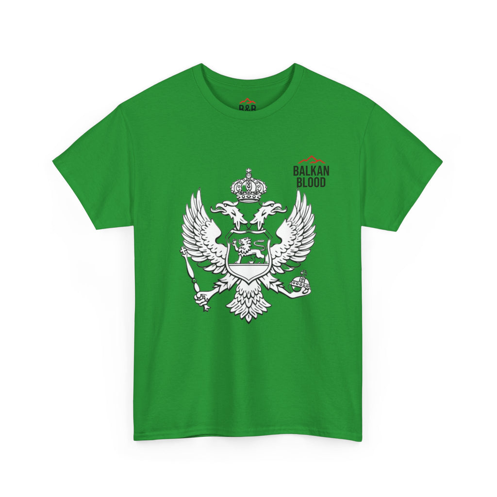 Montenegro/Balkan Blood Unisex Heavy Cotton Tee, Vintage Style Shirt, Graphic Tee, Travel Souvenir, Gift for Heritage Lovers