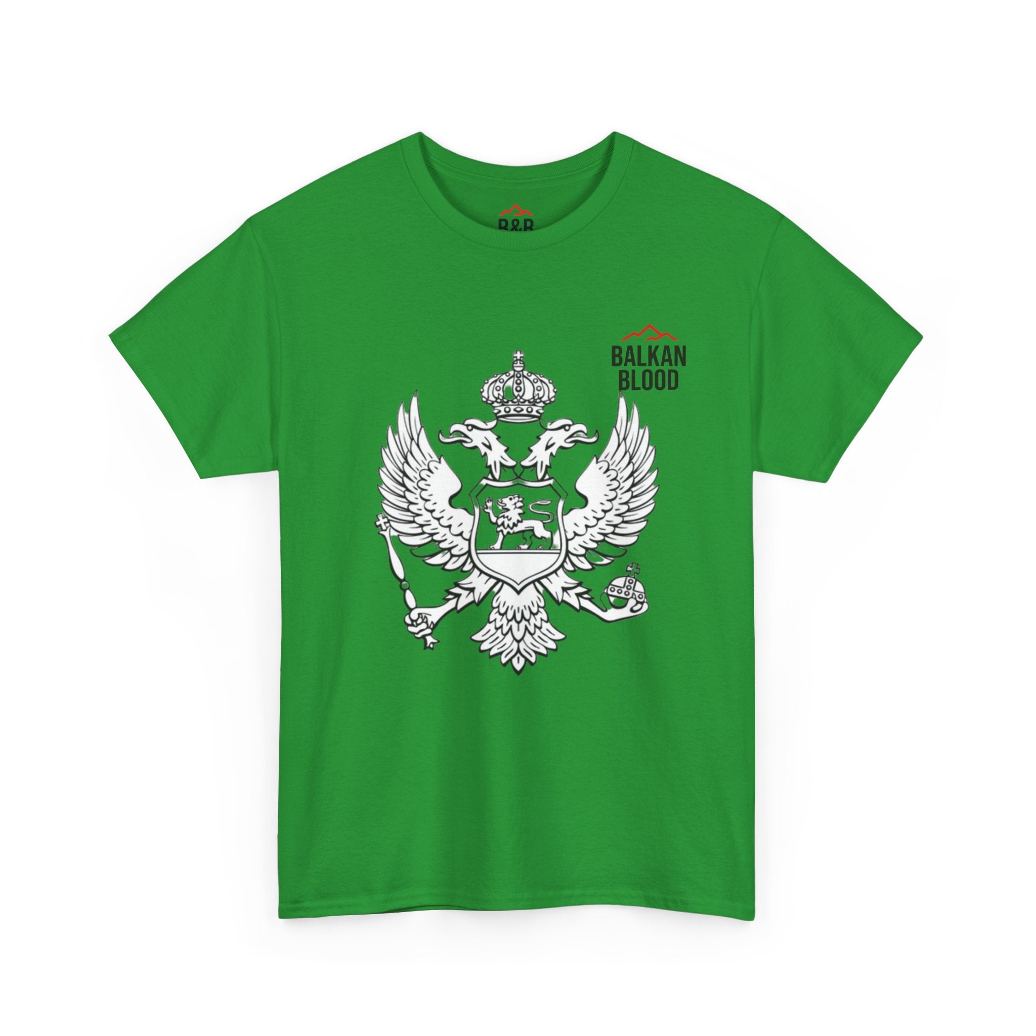 Montenegro/Balkan Blood Unisex Heavy Cotton Tee, Vintage Style Shirt, Graphic Tee, Travel Souvenir, Gift for Heritage Lovers