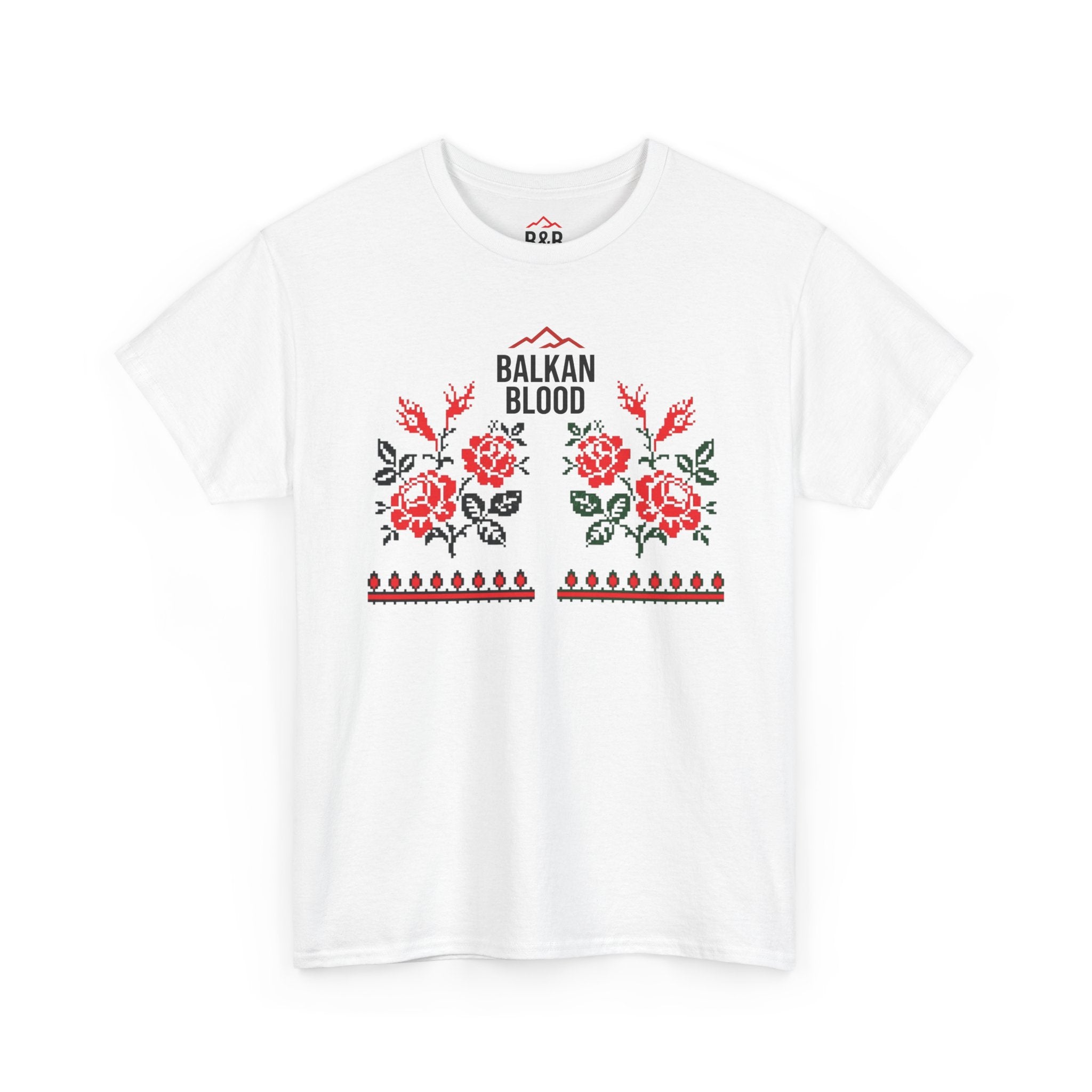 Bulgaria Balkan Blood Unisex Heavy Cotton Tee, Vintage Floral Graphic Shirt, Cultural Heritage Top, Gift for Travelers, Heritage Celebration Apparel