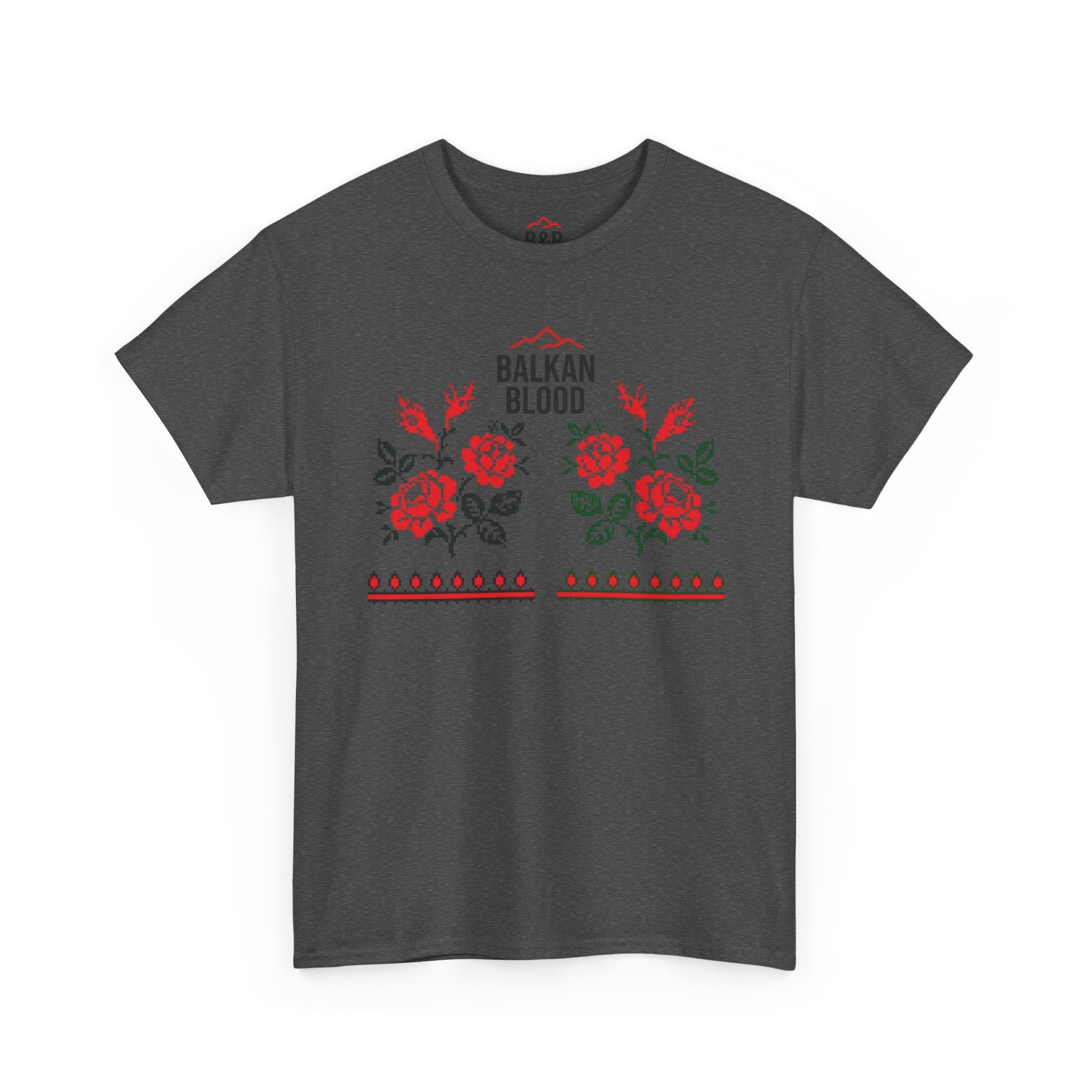 Bulgaria Balkan Blood Unisex Heavy Cotton Tee, Vintage Floral Graphic Shirt, Cultural Heritage Top, Gift for Travelers, Heritage Celebration Apparel