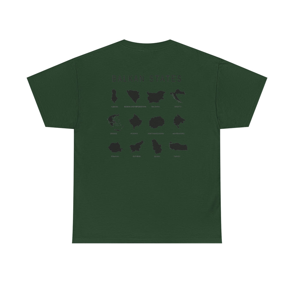 Balkan Blood Unisex Heavy Cotton Tee, Ethnic Pride Shirt, Gift for Balkans, Travel Tee, Stylish Casual Wear, Balkan States Design