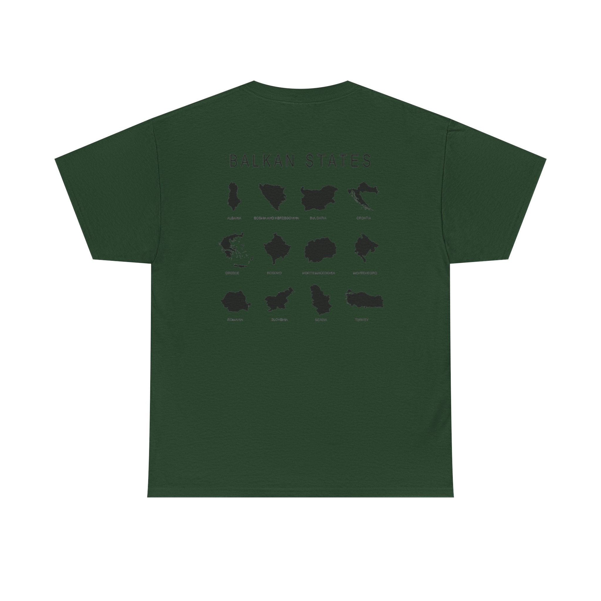 Balkan Blood Unisex Heavy Cotton Tee, Ethnic Pride Shirt, Gift for Balkans, Travel Tee, Stylish Casual Wear, Balkan States Design