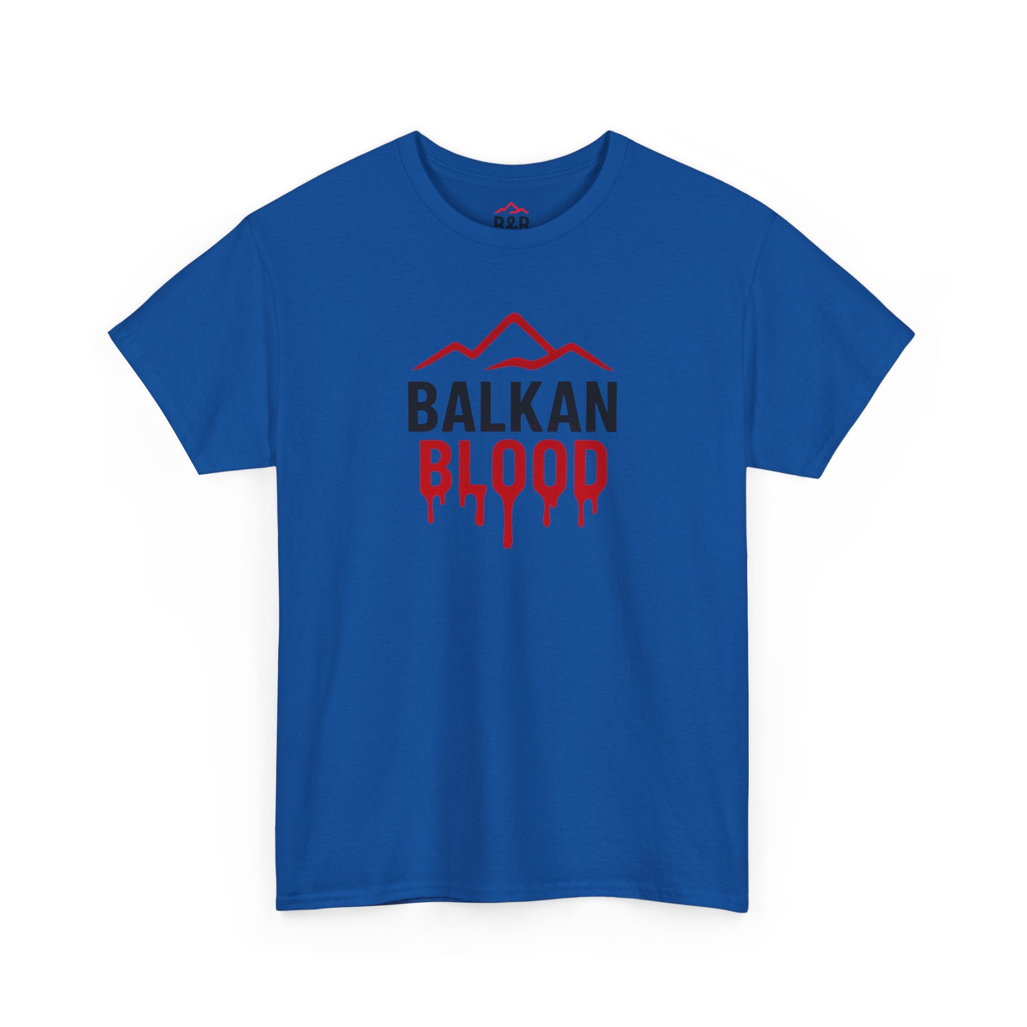 Balkan Blood T-Shirt — Heritage Graphic Tee with Multilingual “Blood” Back Print