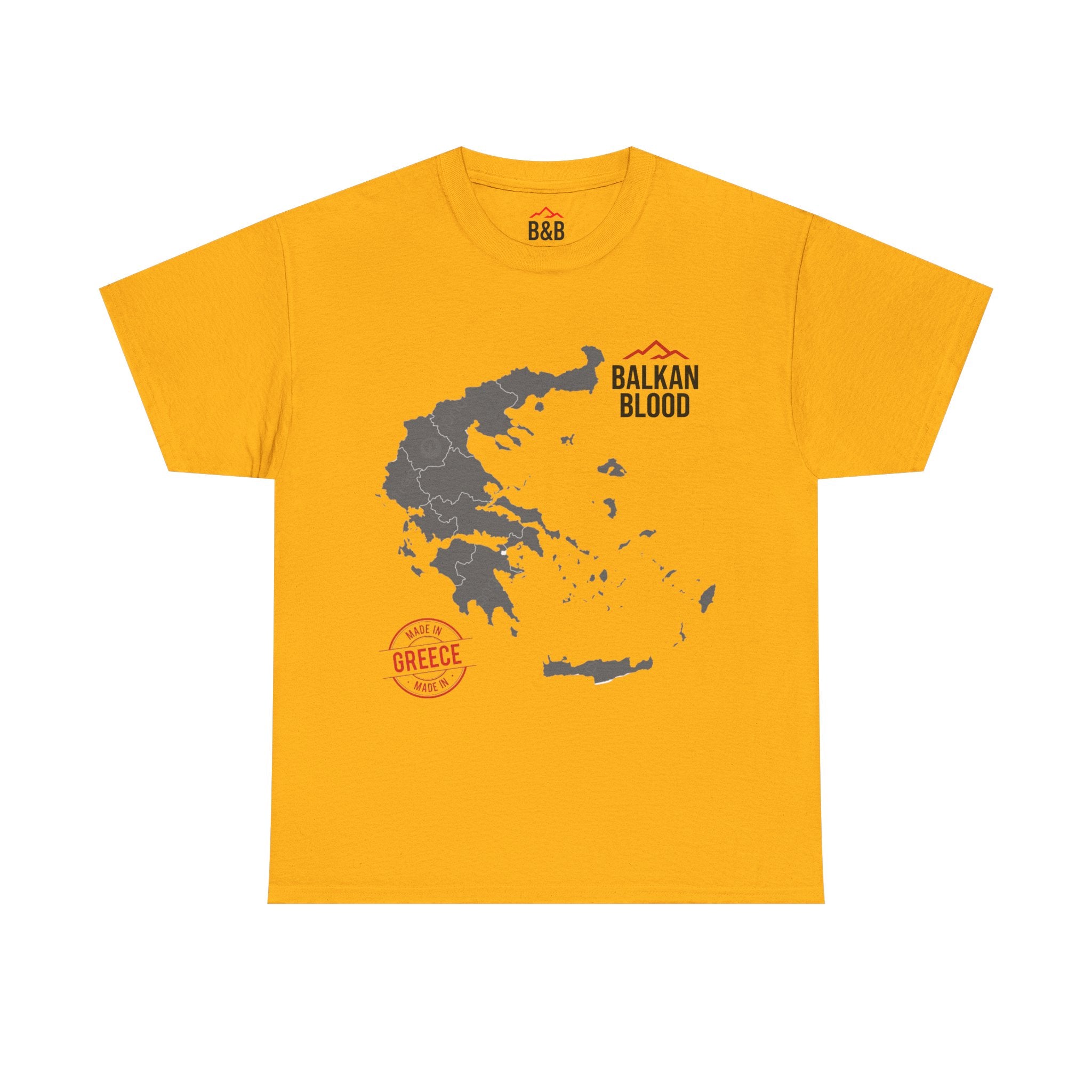 Balkan Blood Tee | Unisex Heavy Cotton T-Shirt, Greece Souvenir Shirt, Travel Gift, Casual Wear, Unique Graphic Tee