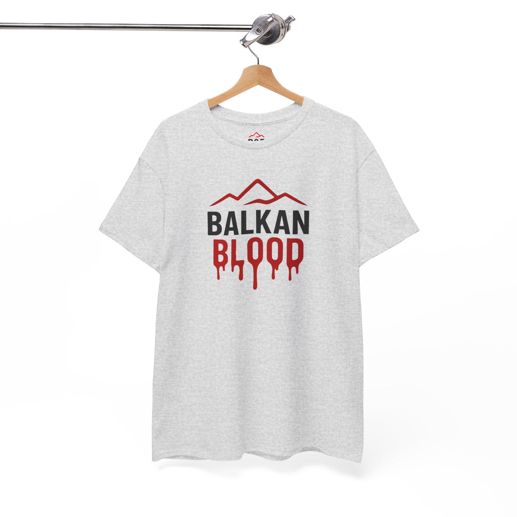 Balkan Blood T-Shirt — Heritage Graphic Tee with Multilingual “Blood” Back Print