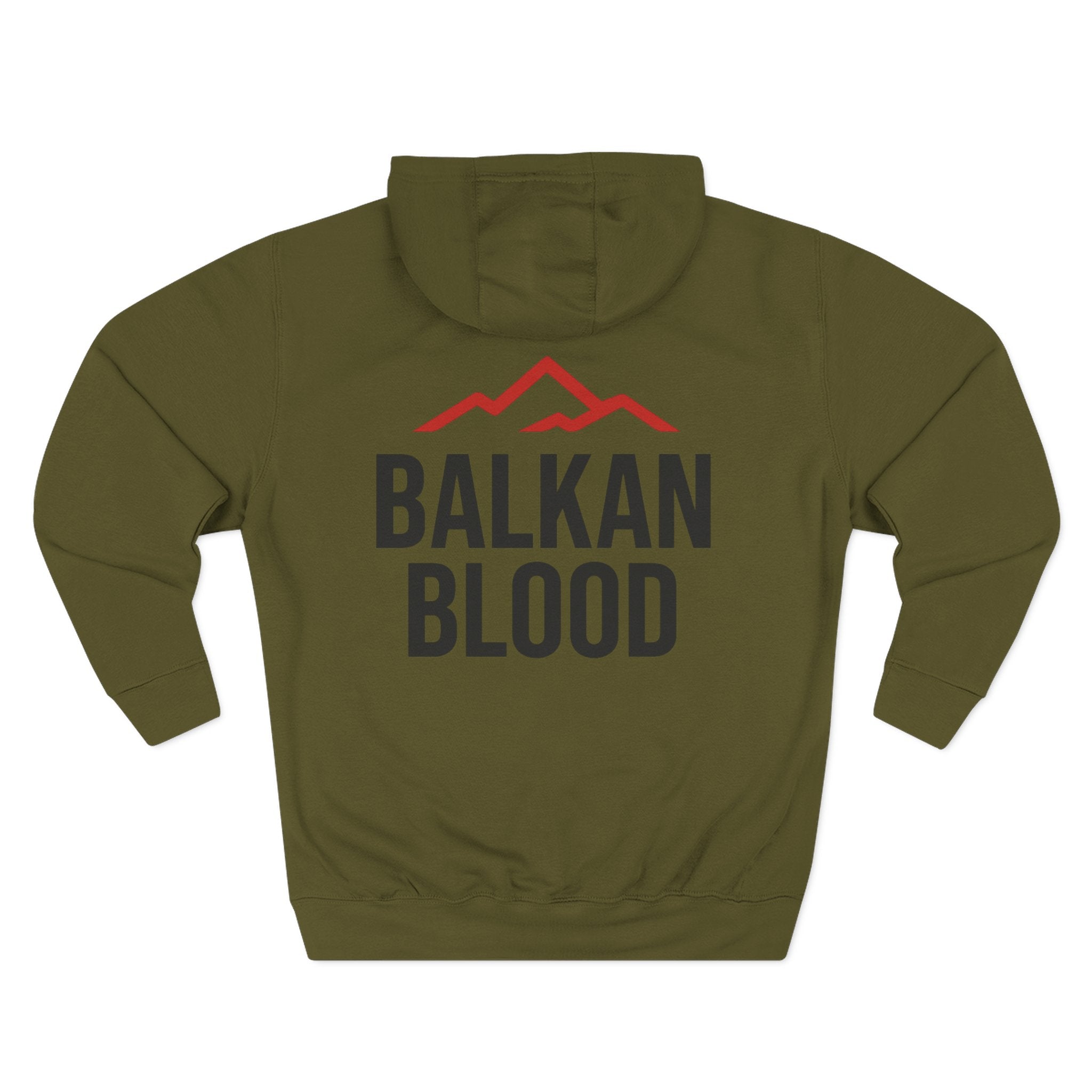 Balkan Blood Hoodie - Cozy Fleece Sweatshirt for Outdoor Adventures, Gifts for Nature Lovers, Hiking, Travel, Casual Wear