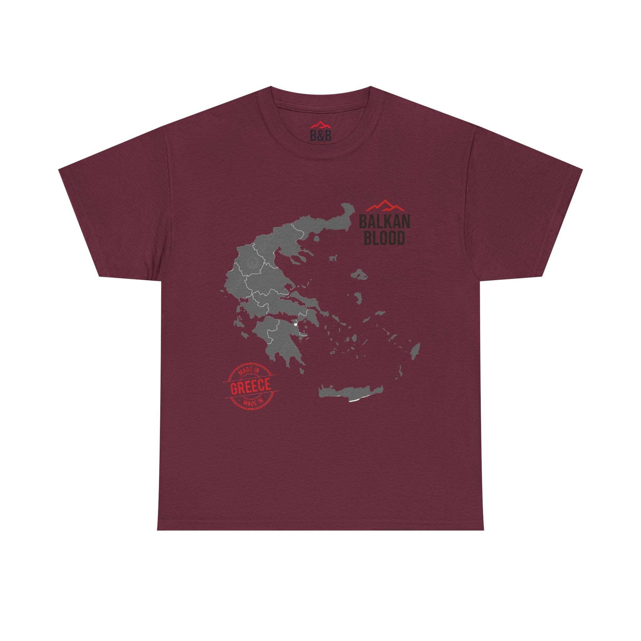 Balkan Blood Tee | Unisex Heavy Cotton T-Shirt, Greece Souvenir Shirt, Travel Gift, Casual Wear, Unique Graphic Tee