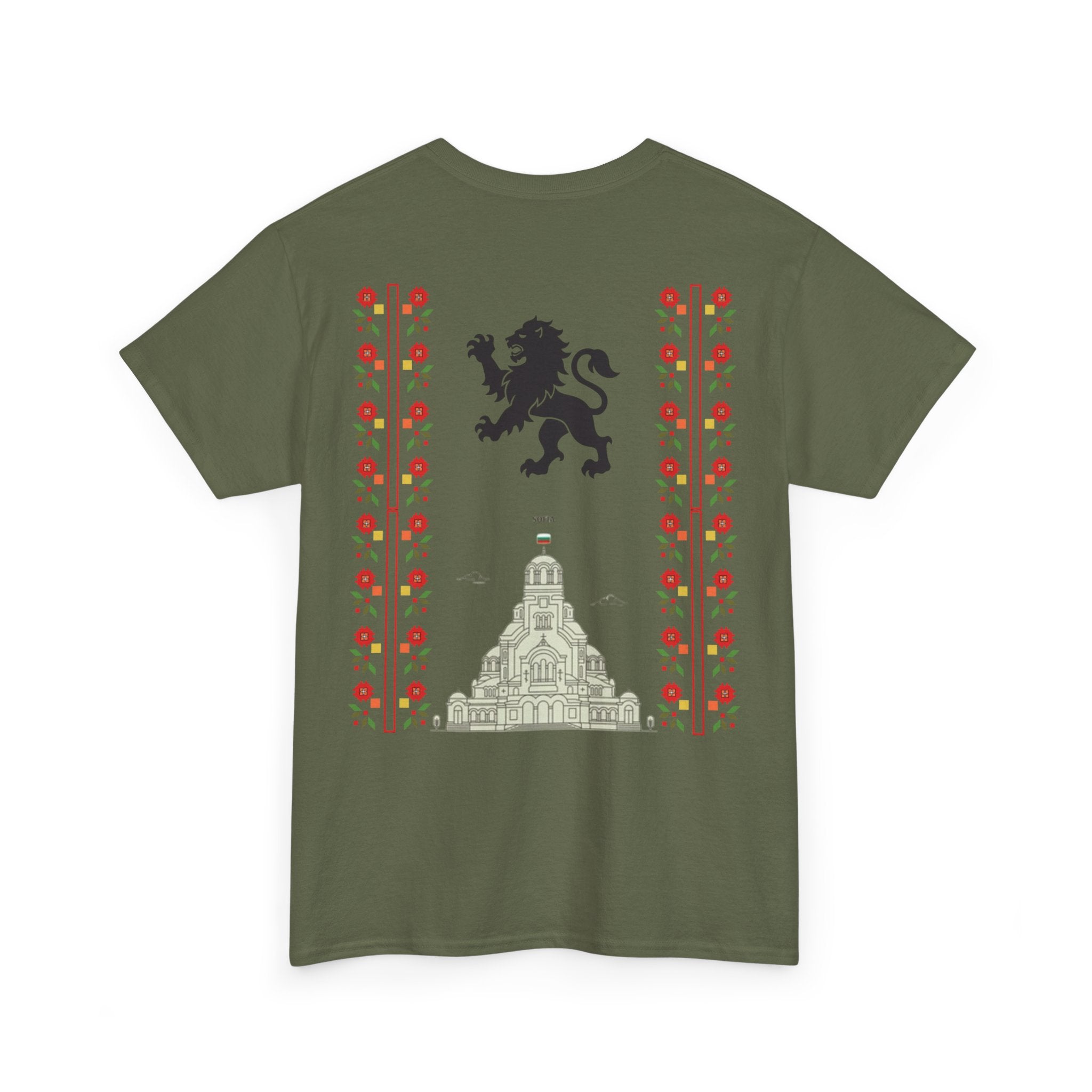 Bulgaria Balkan Blood Unisex Heavy Cotton Tee, Vintage Floral Graphic Shirt, Cultural Heritage Top, Gift for Travelers, Heritage Celebration Apparel