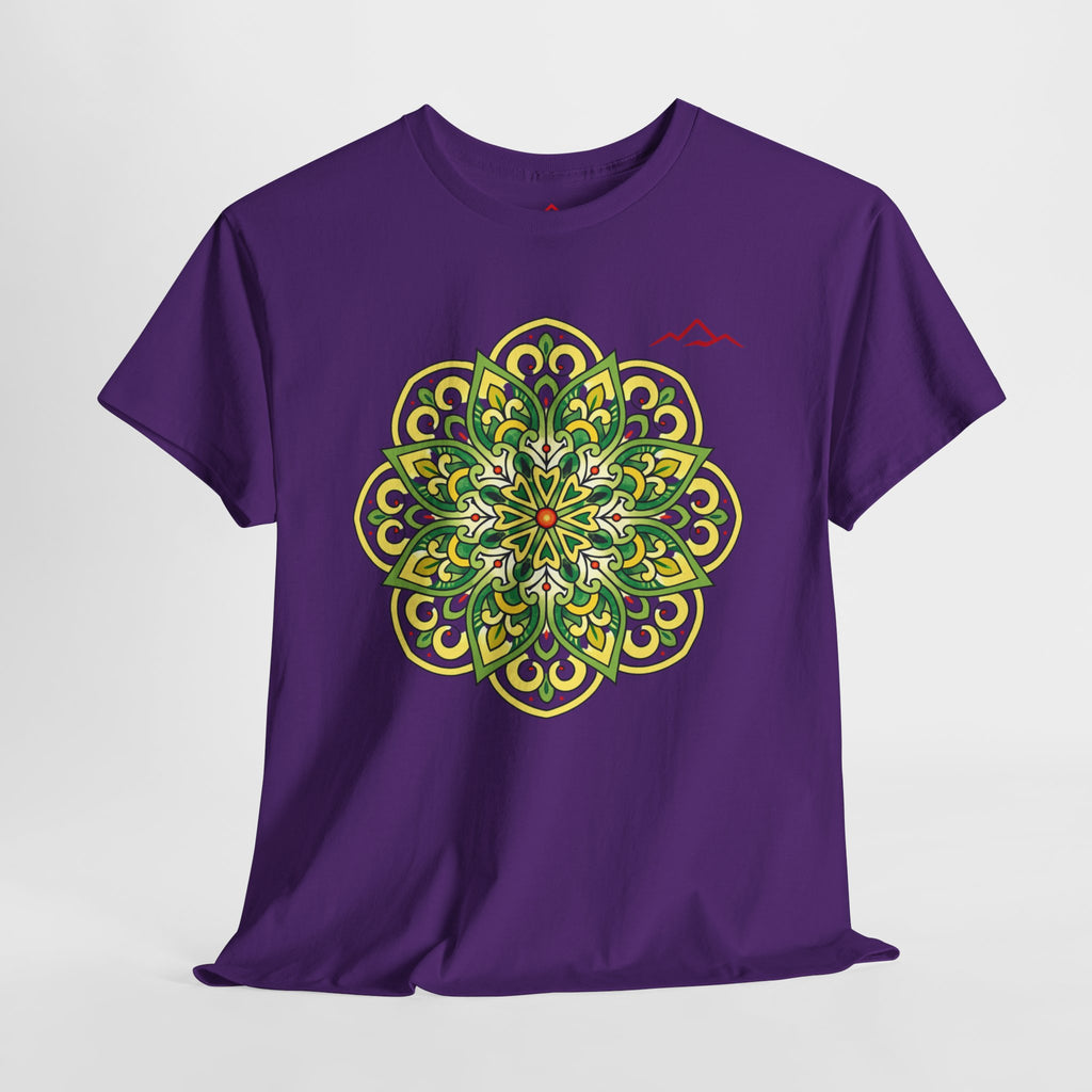 Balkan Blood Graphic Tee — Green Mandala Front & Drip Logo Back
