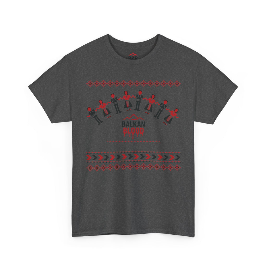 Balkan Blood Graphic Tee, Celebratory Unisex Cotton Shirt