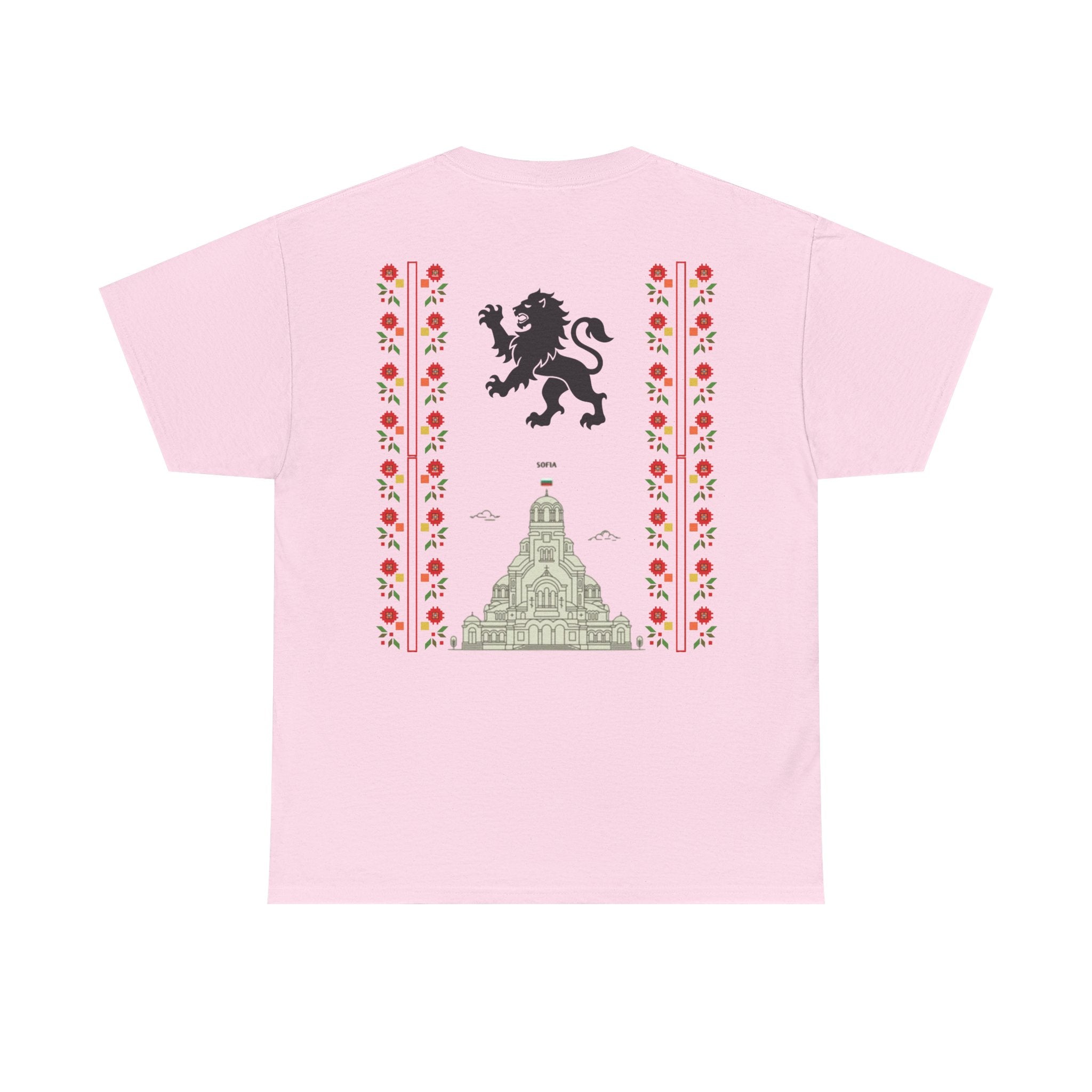 Bulgaria Balkan Blood Unisex Heavy Cotton Tee, Vintage Floral Graphic Shirt