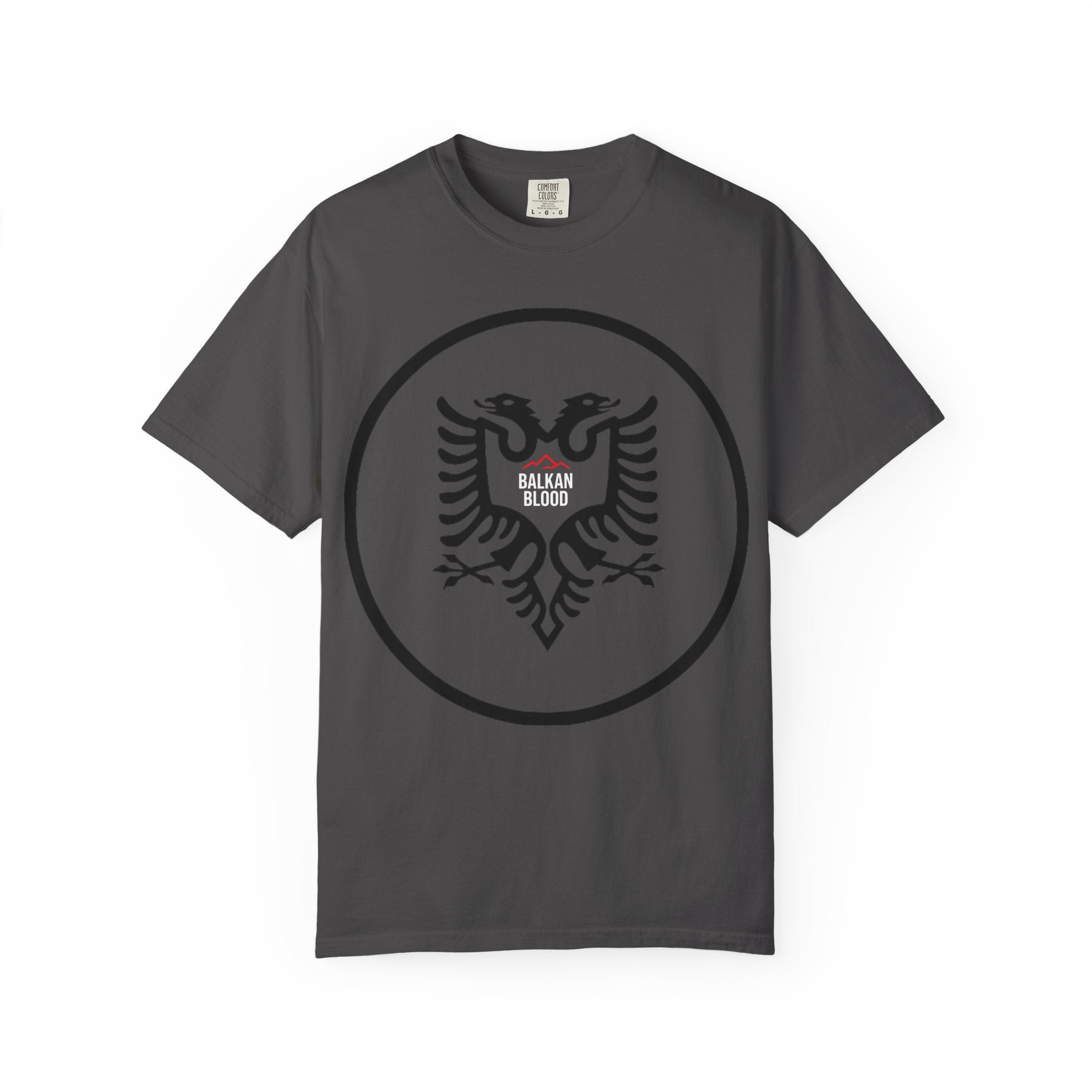 Albanian Balkan Heritage T-Shirt - Unisex Garment-Dyed Tee, Albania Pride Apparel, Cultural Gift, Travel Souvenir, Festival Wear