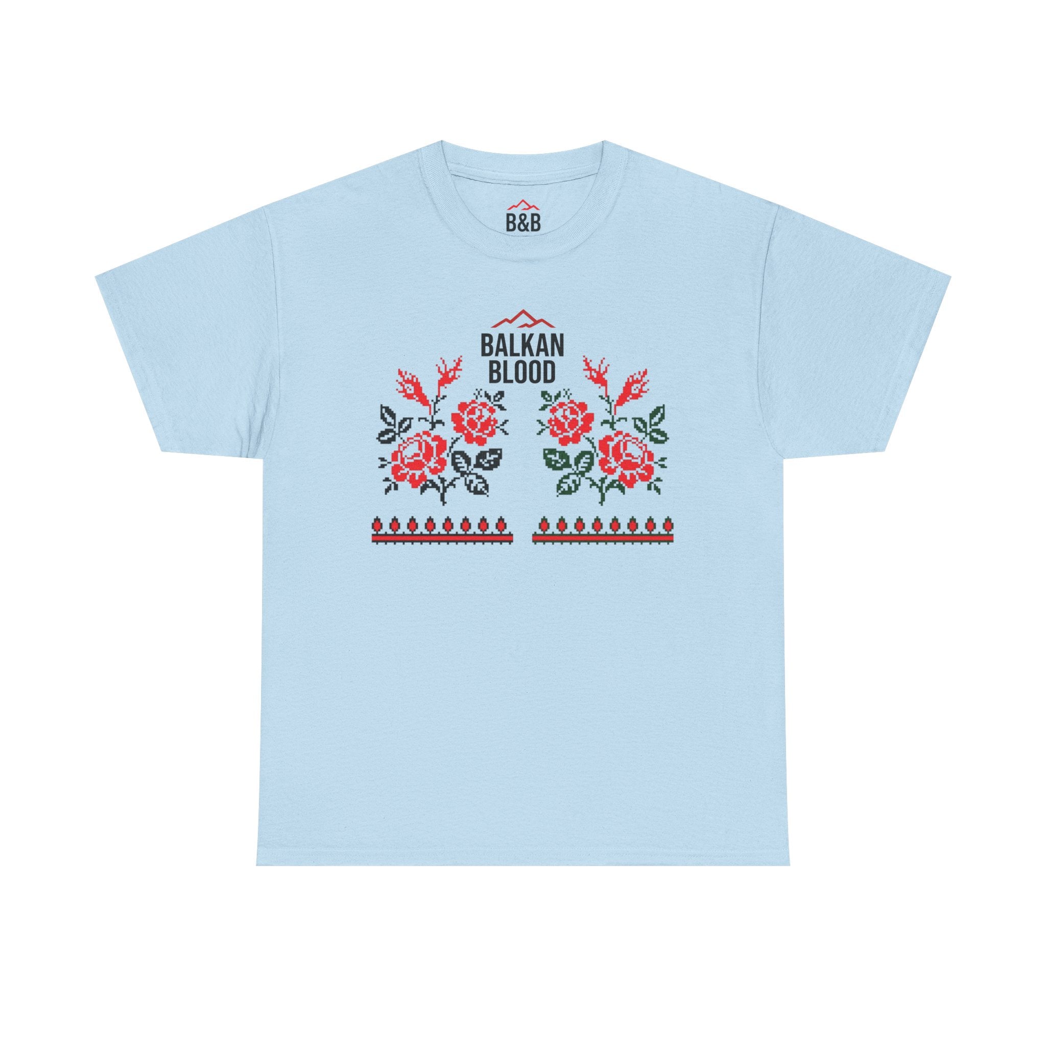 Bulgaria Balkan Blood Unisex Heavy Cotton Tee, Vintage Floral Graphic Shirt, Cultural Heritage Top, Gift for Travelers, Heritage Celebration Apparel