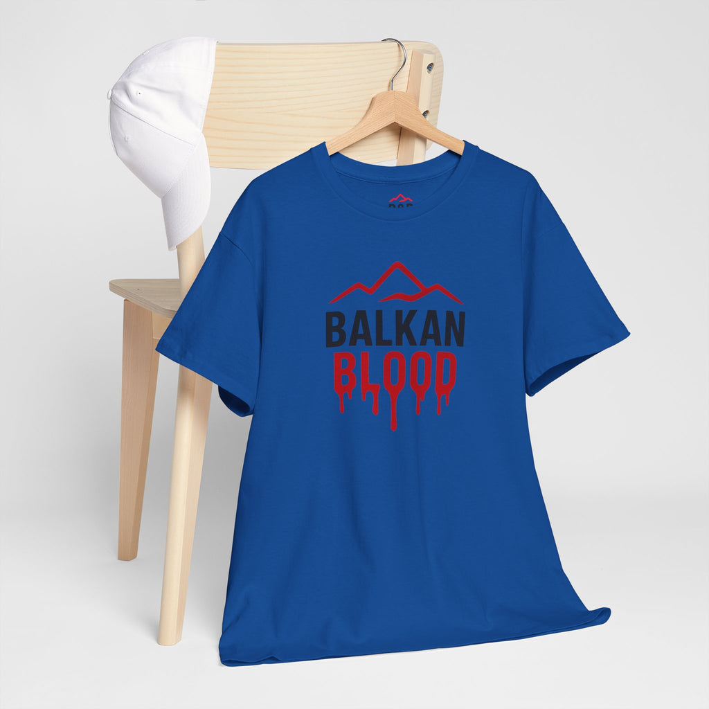 Balkan Blood T-Shirt — Heritage Graphic Tee with Multilingual “Blood” Back Print