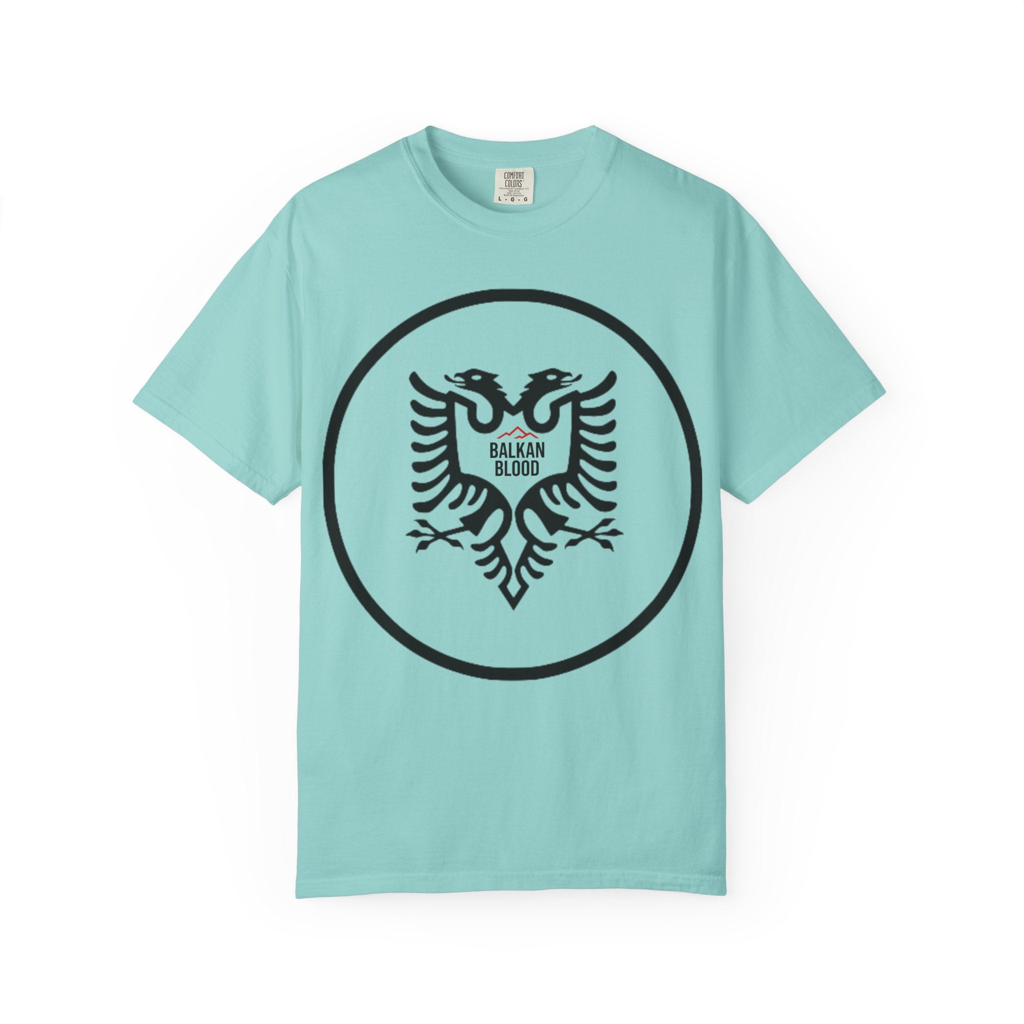 Albanian Balkan Heritage T-Shirt - Unisex Garment-Dyed Tee, Albania Pride Apparel, Cultural Gift, Travel Souvenir, Festival Wear