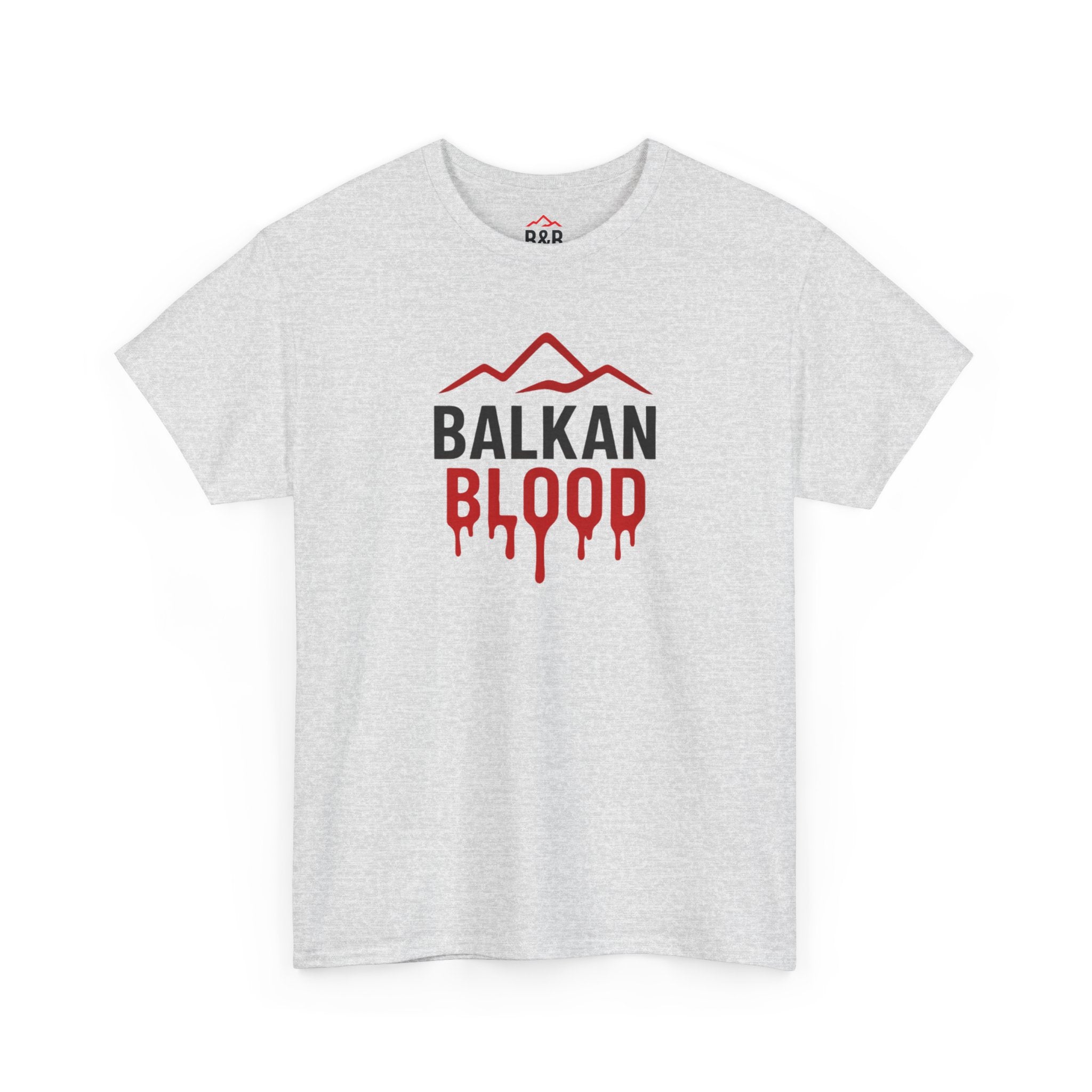 Balkan Blood T-Shirt — Heritage Graphic Tee with Multilingual “Blood” Back Print