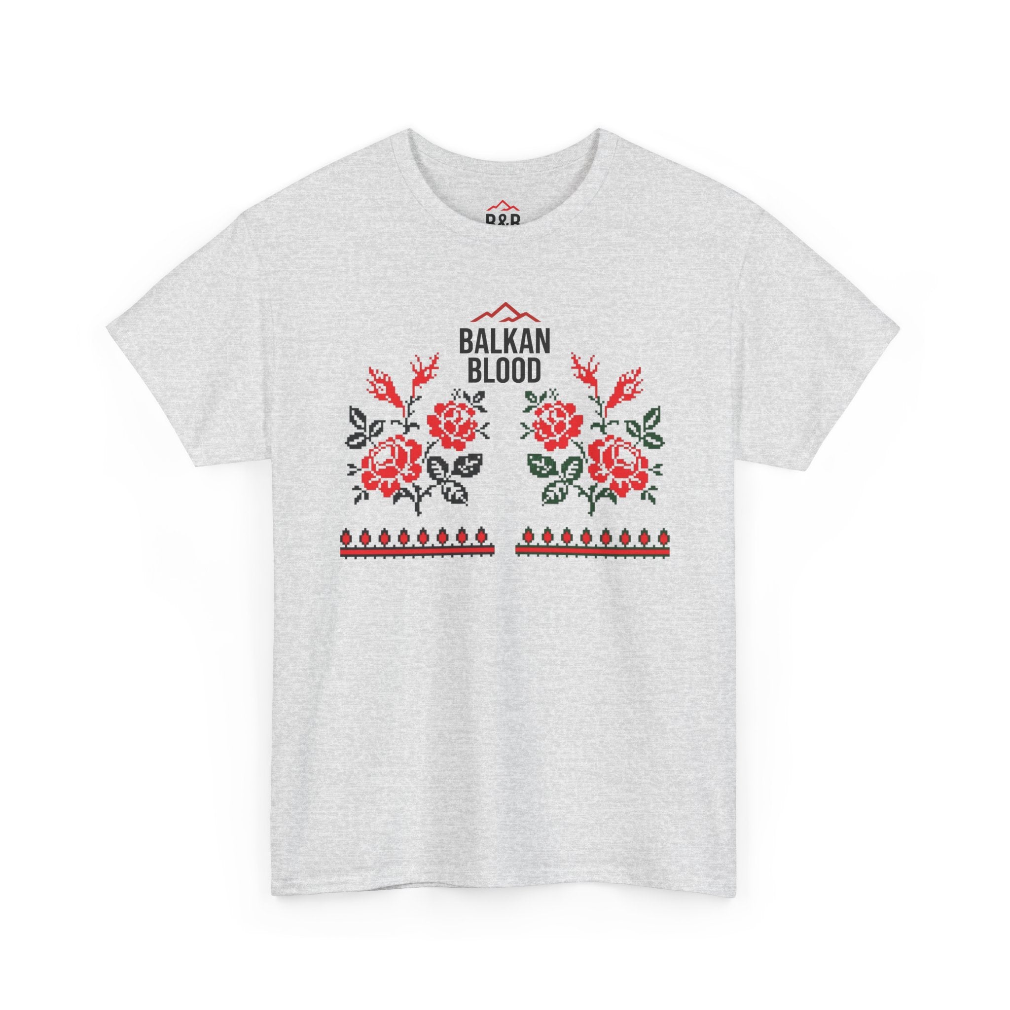 Bulgaria Balkan Blood Unisex Heavy Cotton Tee, Vintage Floral Graphic Shirt, Cultural Heritage Top, Gift for Travelers, Heritage Celebration Apparel