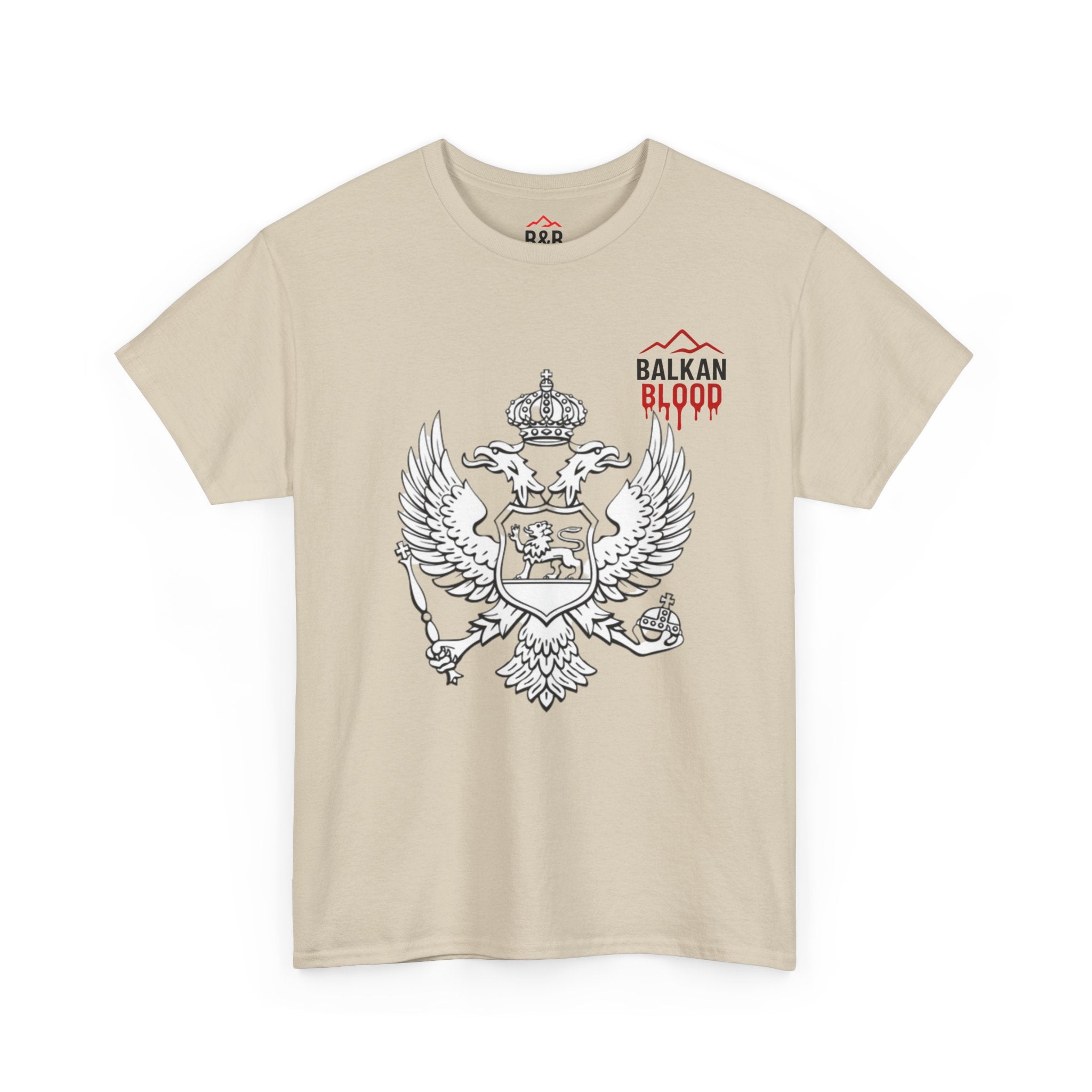 Montenegro/Balkan Blood Unisex Heavy Cotton Tee, Vintage Style Shirt