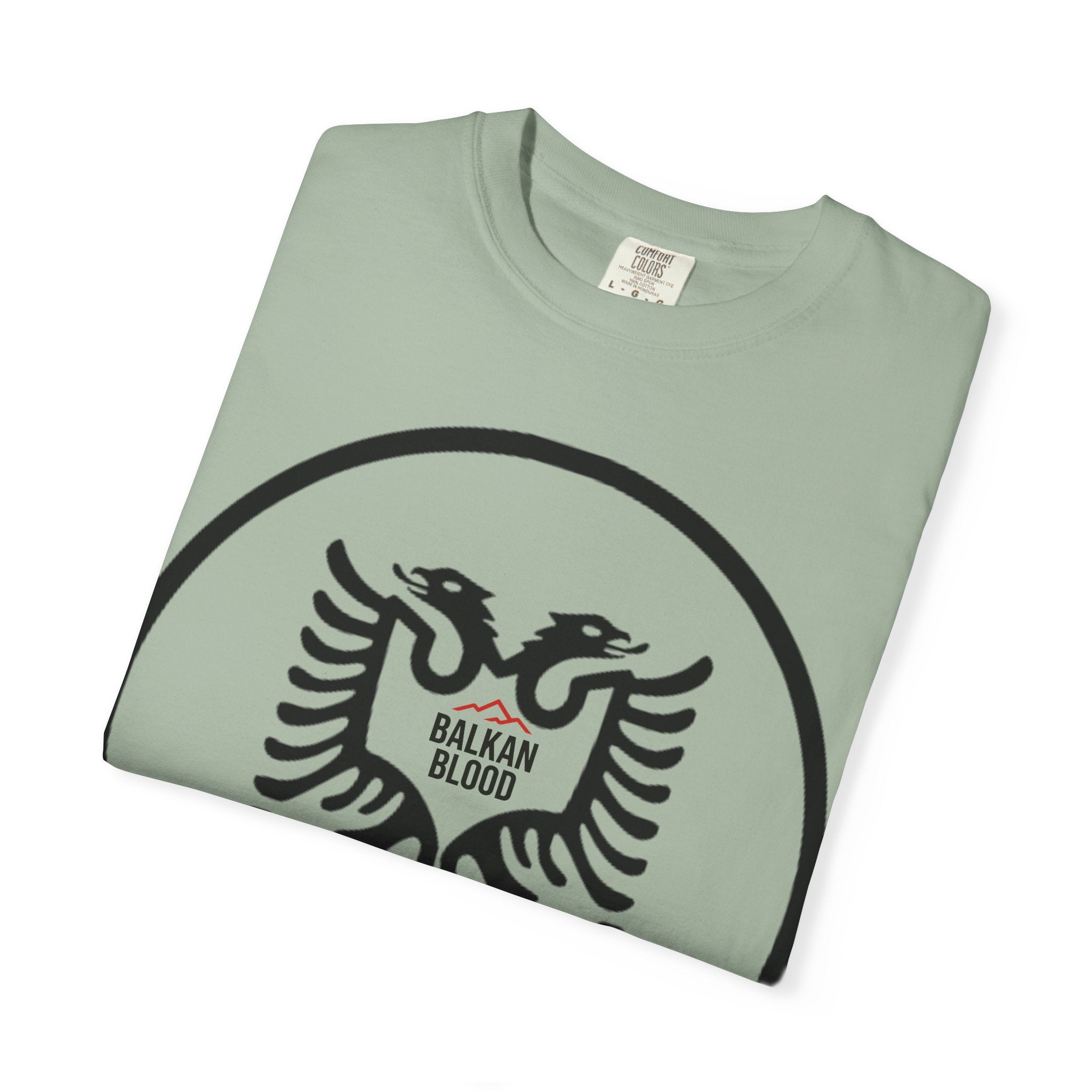 Albanian Balkan Heritage T-Shirt - Unisex Garment-Dyed Tee, Albania Pride Apparel, Cultural Gift, Travel Souvenir, Festival Wear