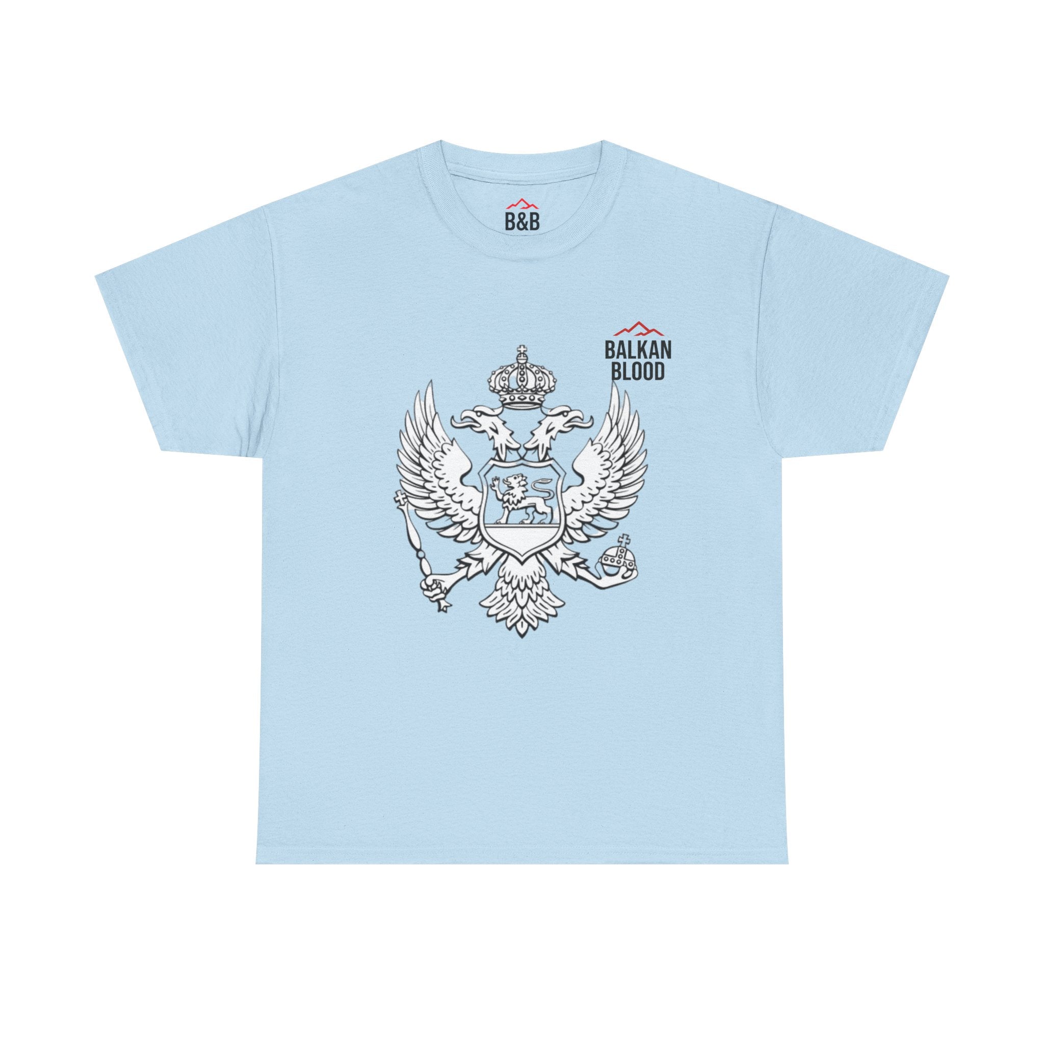 Montenegro/Balkan Blood Unisex Heavy Cotton Tee, Vintage Style Shirt, Graphic Tee, Travel Souvenir, Gift for Heritage Lovers