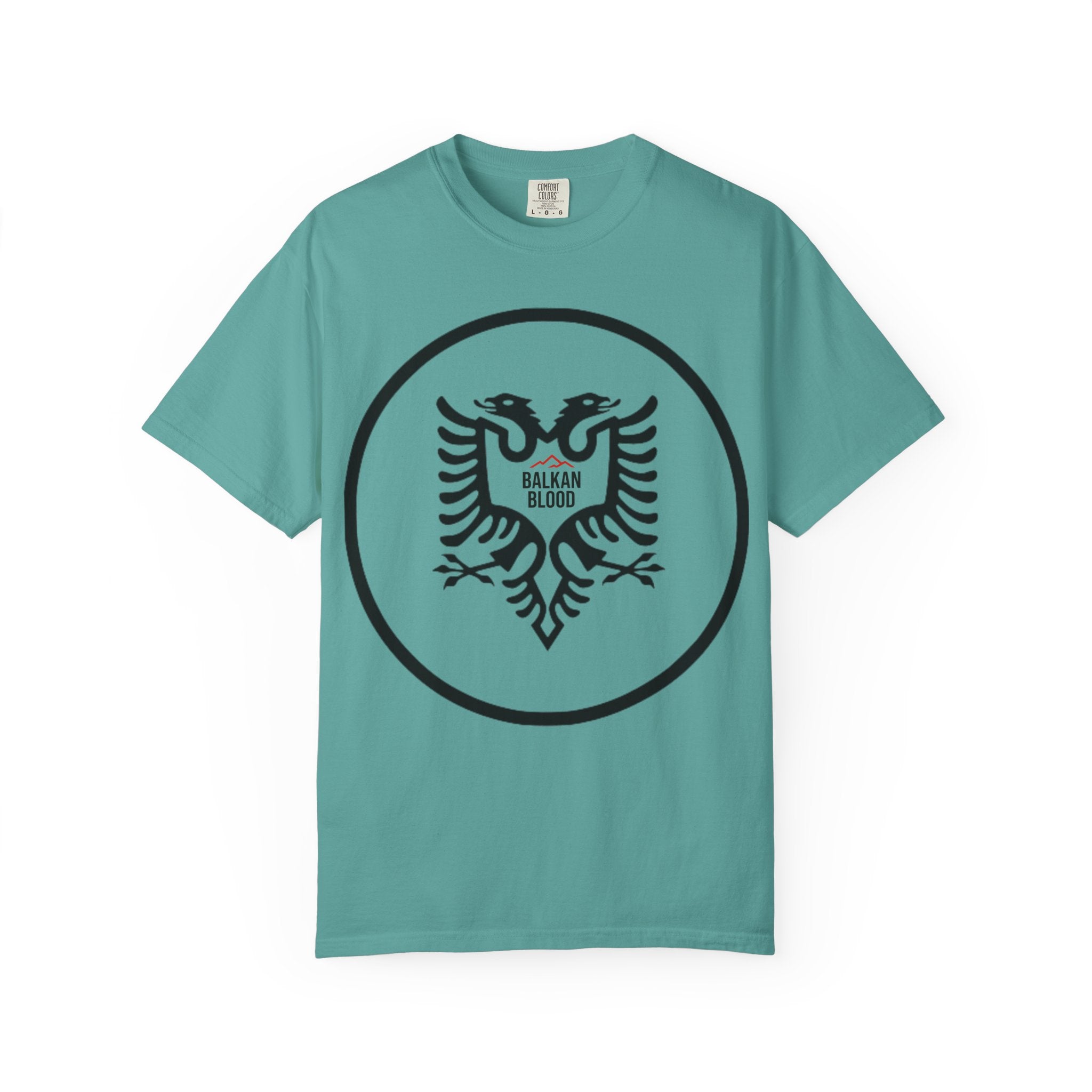 Albanian Balkan Heritage T-Shirt - Unisex Garment-Dyed Tee, Albania Pride Apparel, Cultural Gift, Travel Souvenir, Festival Wear