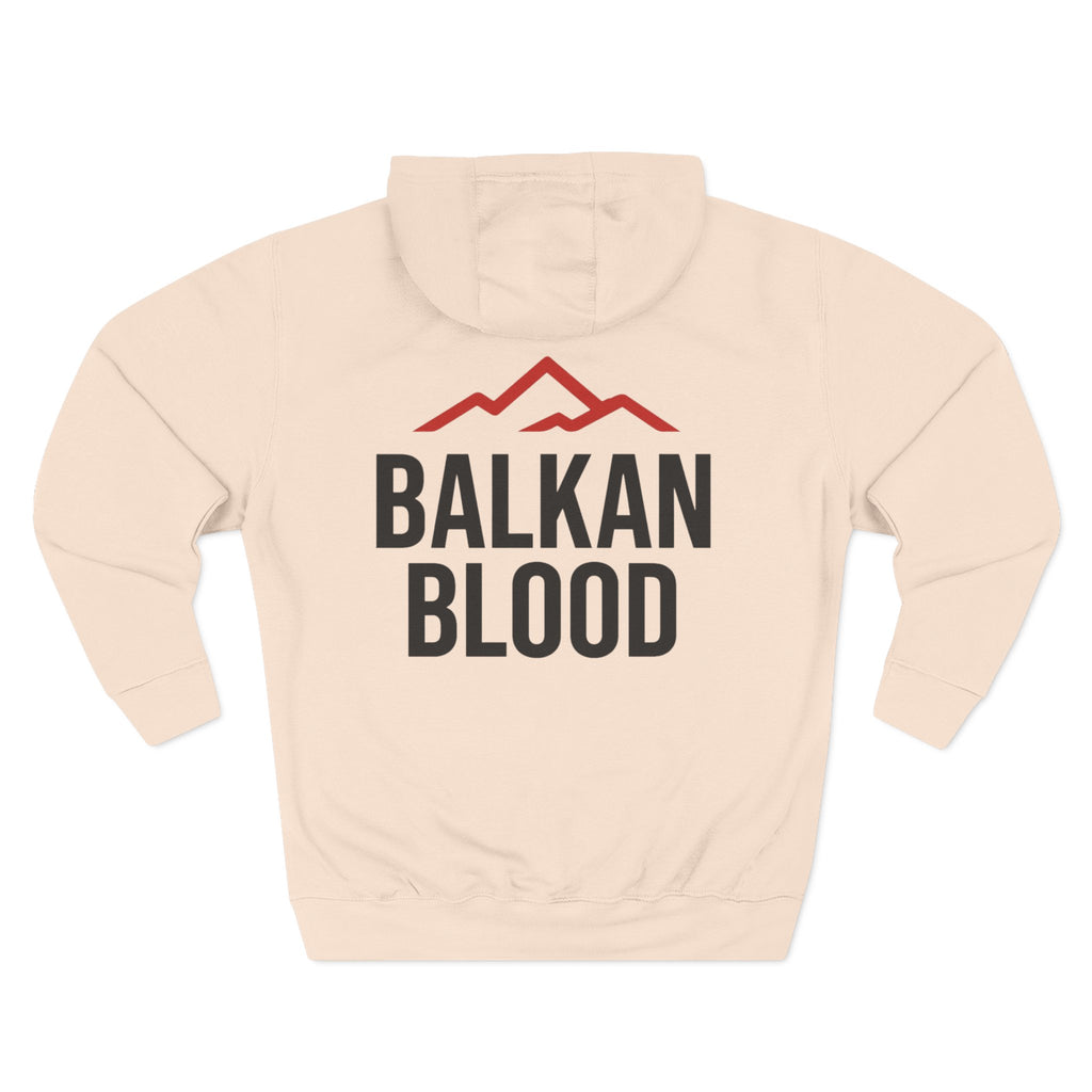 Balkan Blood Hoodie - Cozy Fleece Sweatshirt for Outdoor Adventures, Gifts for Nature Lovers, Hiking, Travel, Casual Wear