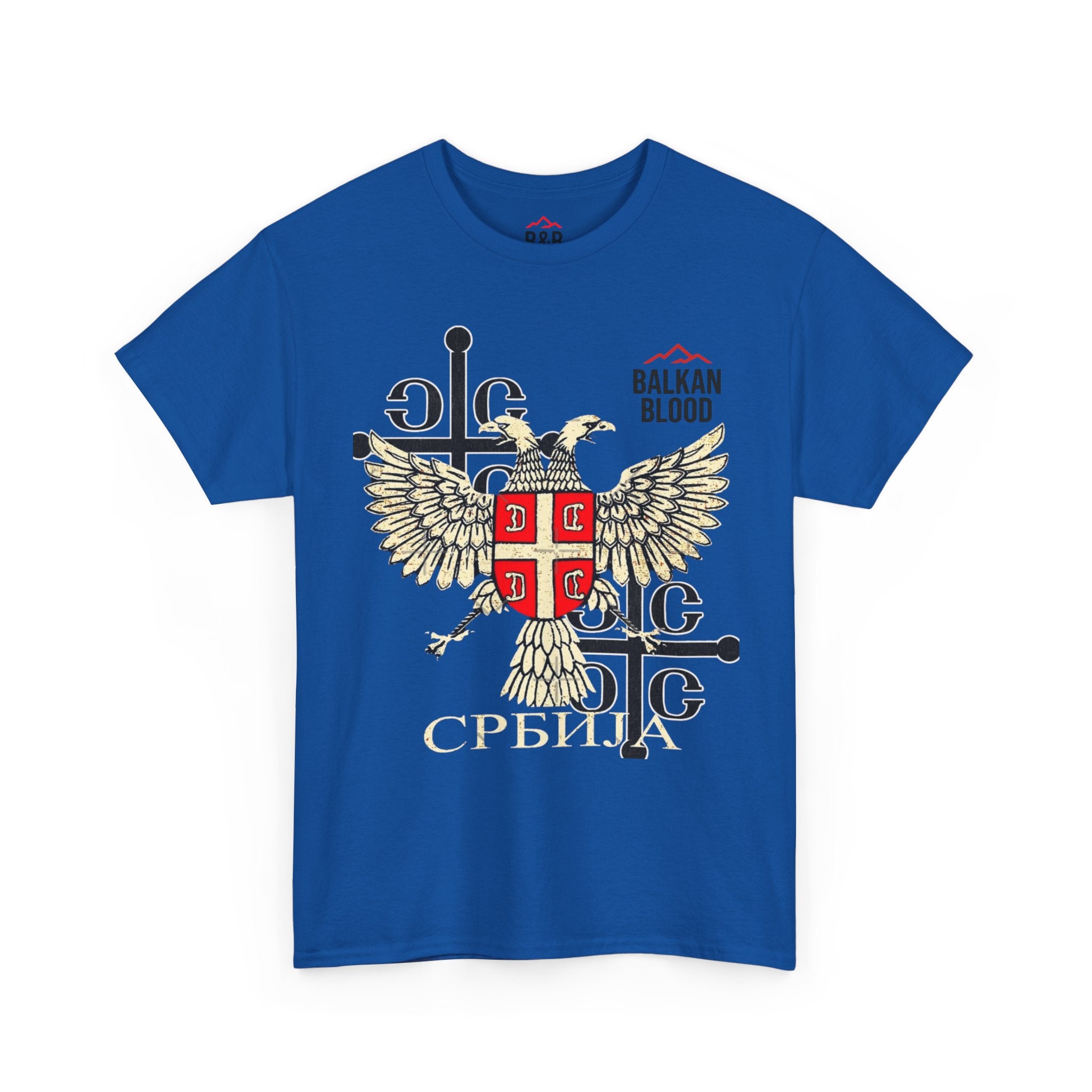 Serbian Heritage Tee, Balkan Blood Shirt, Unisex Cotton T-shirt, Cultural Pride Wear, Travel-inspired Apparel