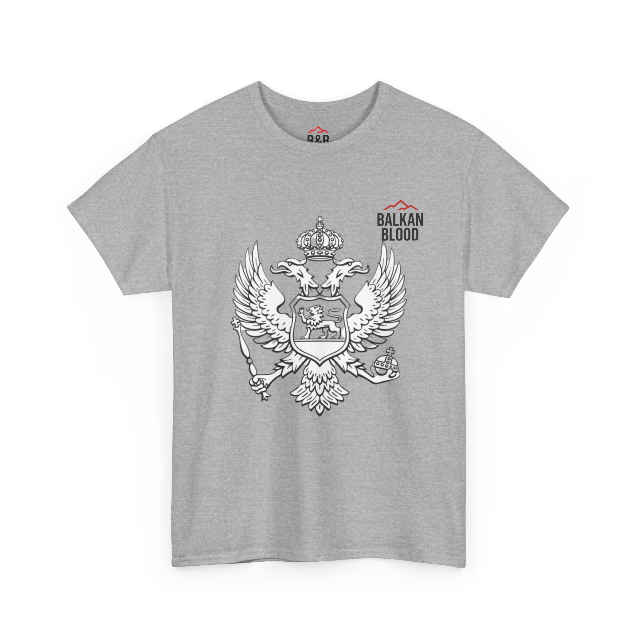Montenegro/Balkan Blood Unisex Heavy Cotton Tee, Vintage Style Shirt, Graphic Tee, Travel Souvenir, Gift for Heritage Lovers