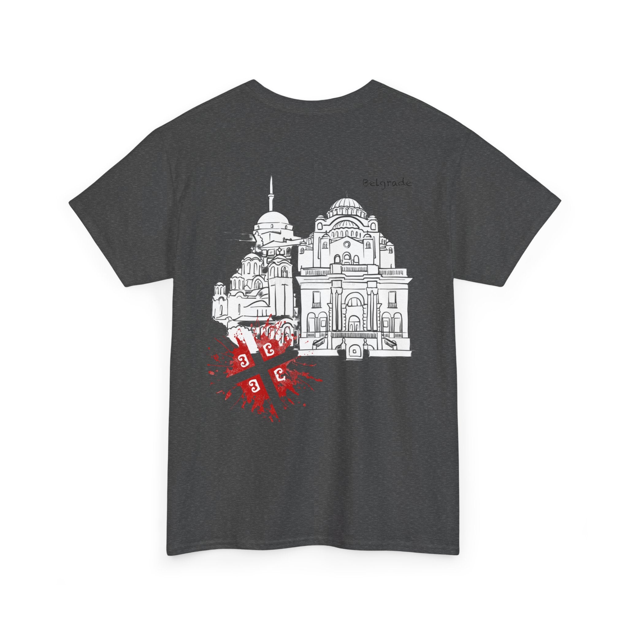 Serbian Heritage Tee, Balkan Blood Shirt, Unisex Cotton T-shirt, Cultural Pride Wear, Travel-inspired Apparel