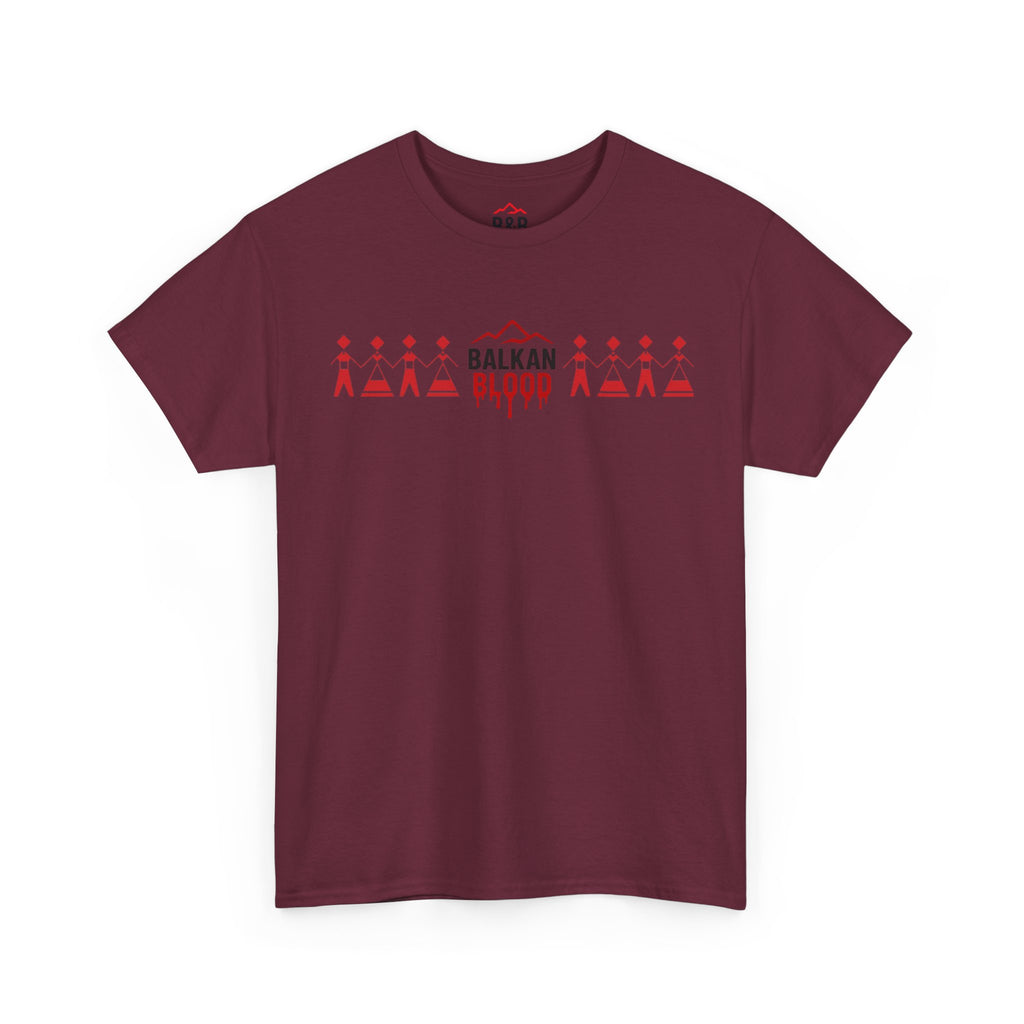 Balkan Blood Unisex Heavy Cotton Tee, Ethnic Pride Shirt, Gift for Balkans, Travel Tee, Stylish Casual Wear, Balkan States Design