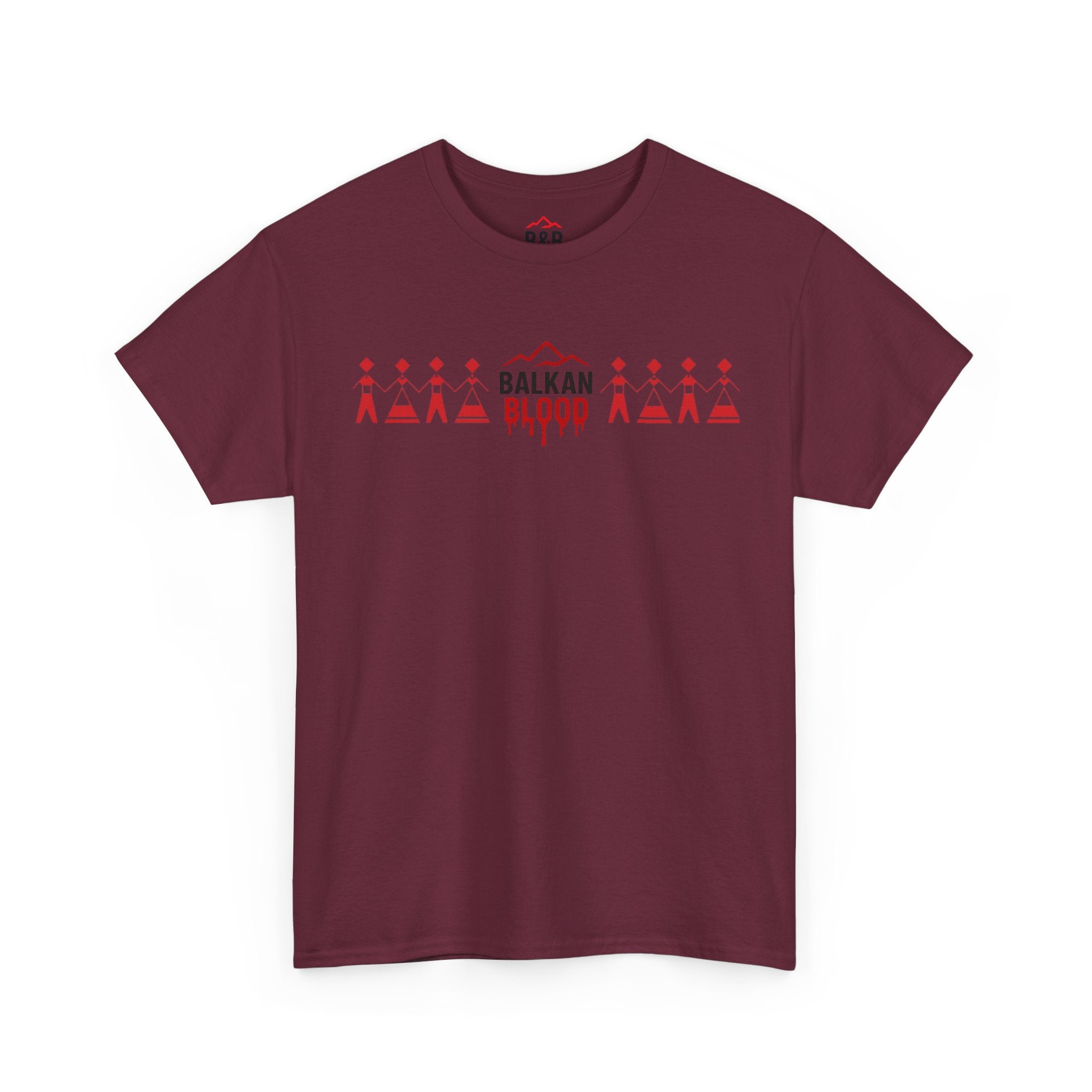 Balkan Blood Unisex Heavy Cotton Tee, Ethnic Pride Shirt, Gift for Balkans, Travel Tee, Stylish Casual Wear, Balkan States Design