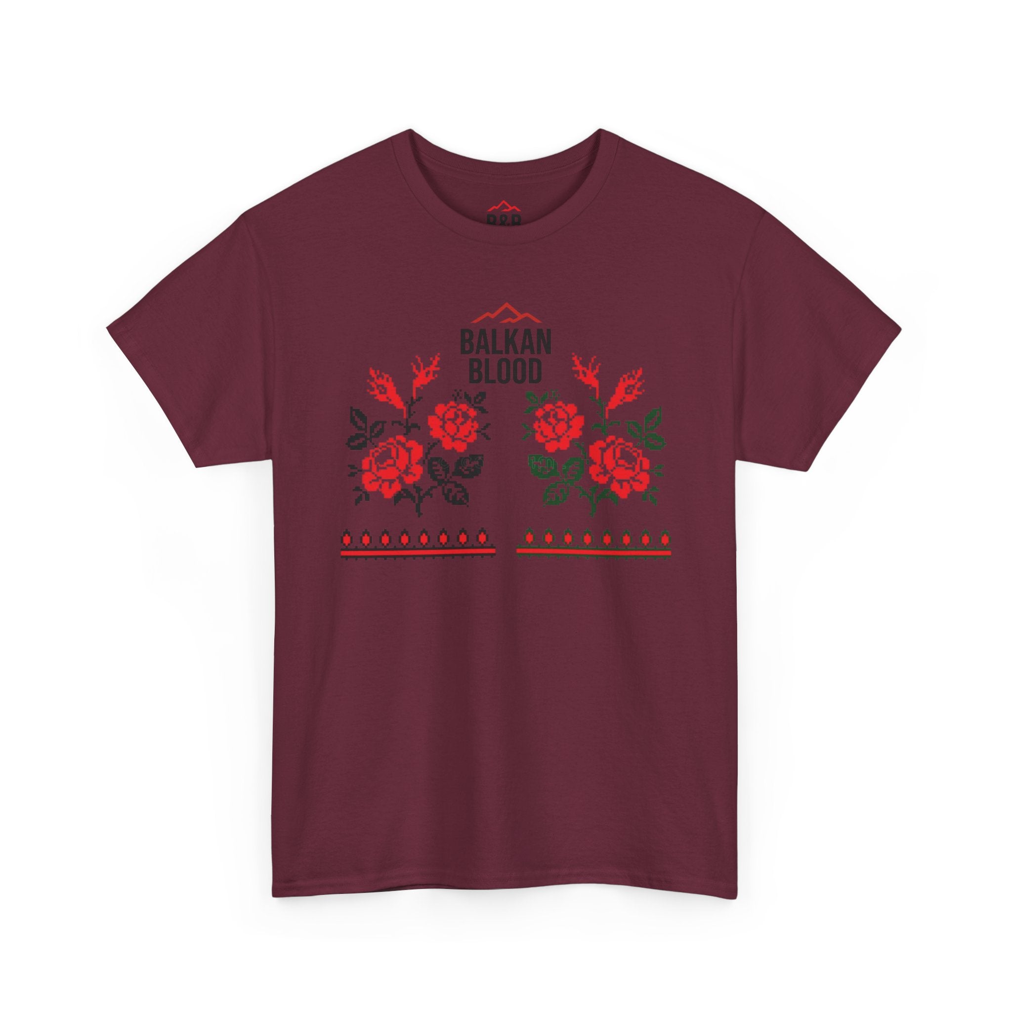 Bulgaria Balkan Blood Unisex Heavy Cotton Tee, Vintage Floral Graphic Shirt, Cultural Heritage Top, Gift for Travelers, Heritage Celebration Apparel