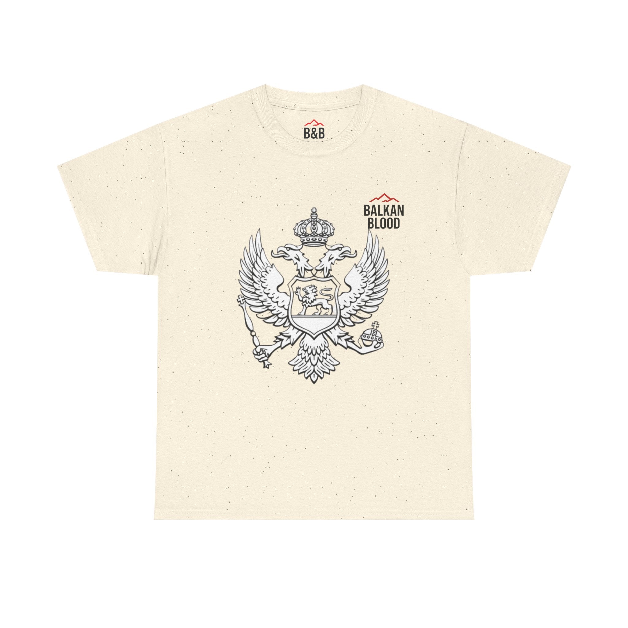 Montenegro/Balkan Blood Unisex Heavy Cotton Tee, Vintage Style Shirt, Graphic Tee, Travel Souvenir, Gift for Heritage Lovers