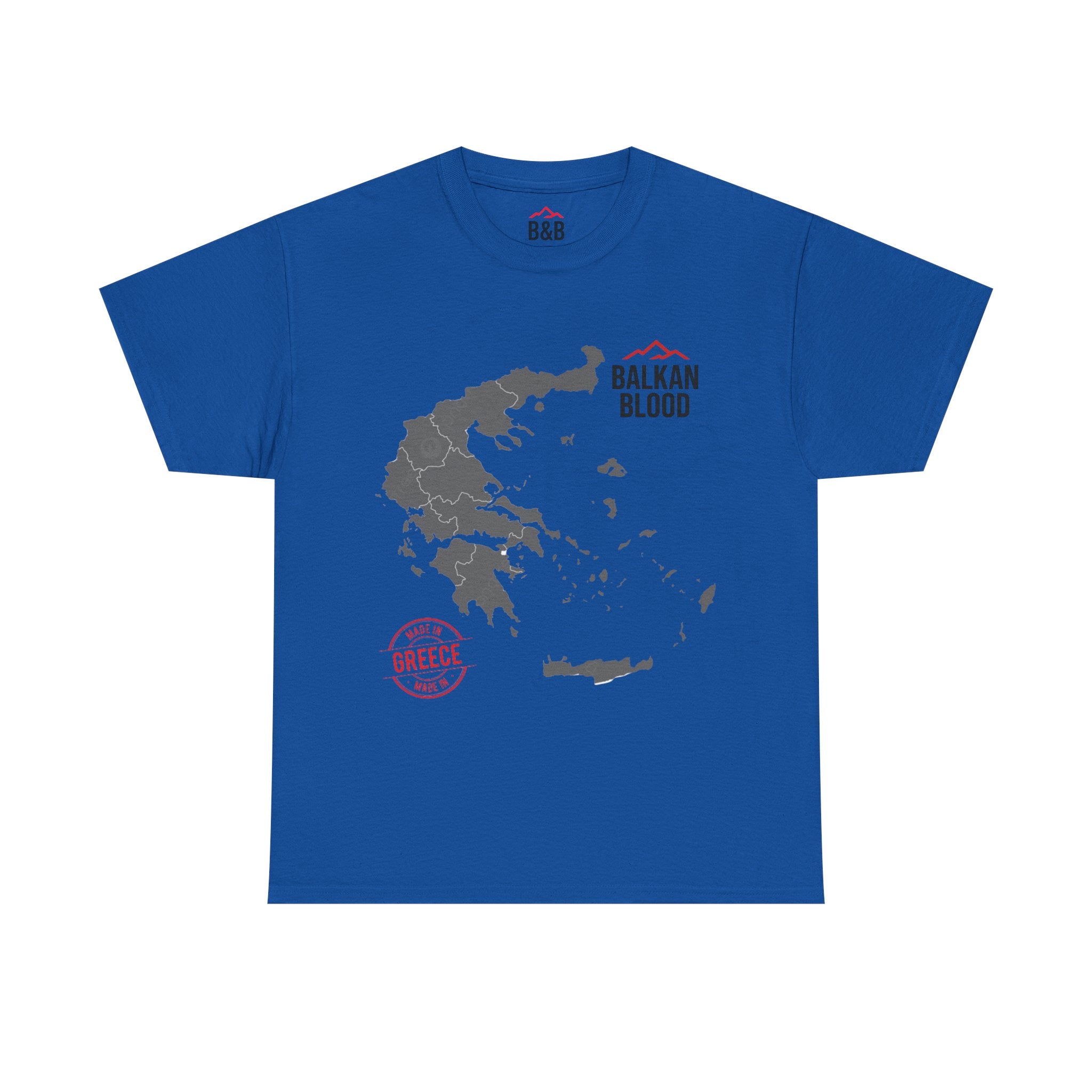 Balkan Blood Tee | Unisex Heavy Cotton T-Shirt, Greece Souvenir Shirt, Travel Gift, Casual Wear, Unique Graphic Tee