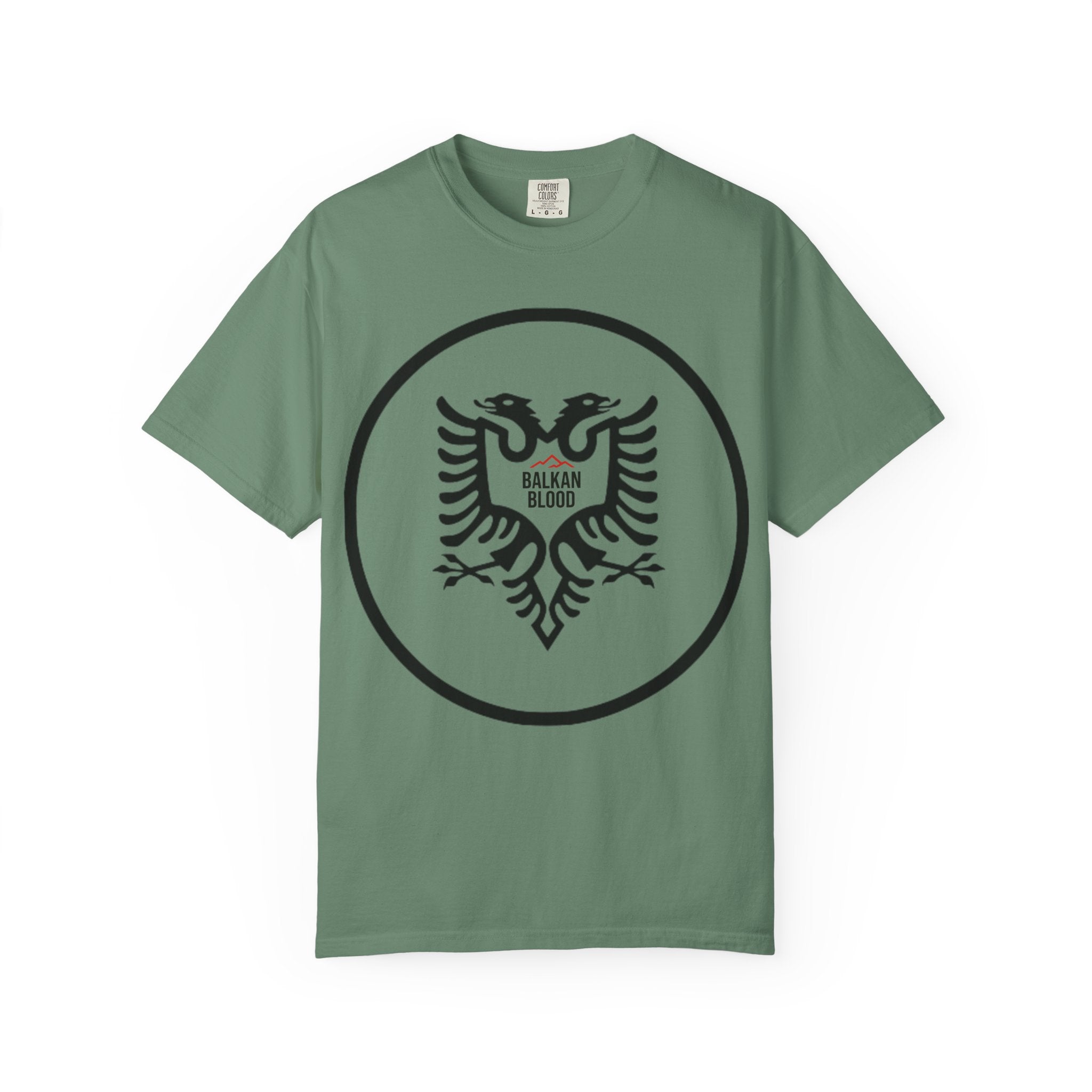 Albanian Balkan Heritage T-Shirt - Unisex Garment-Dyed Tee, Albania Pride Apparel, Cultural Gift, Travel Souvenir, Festival Wear