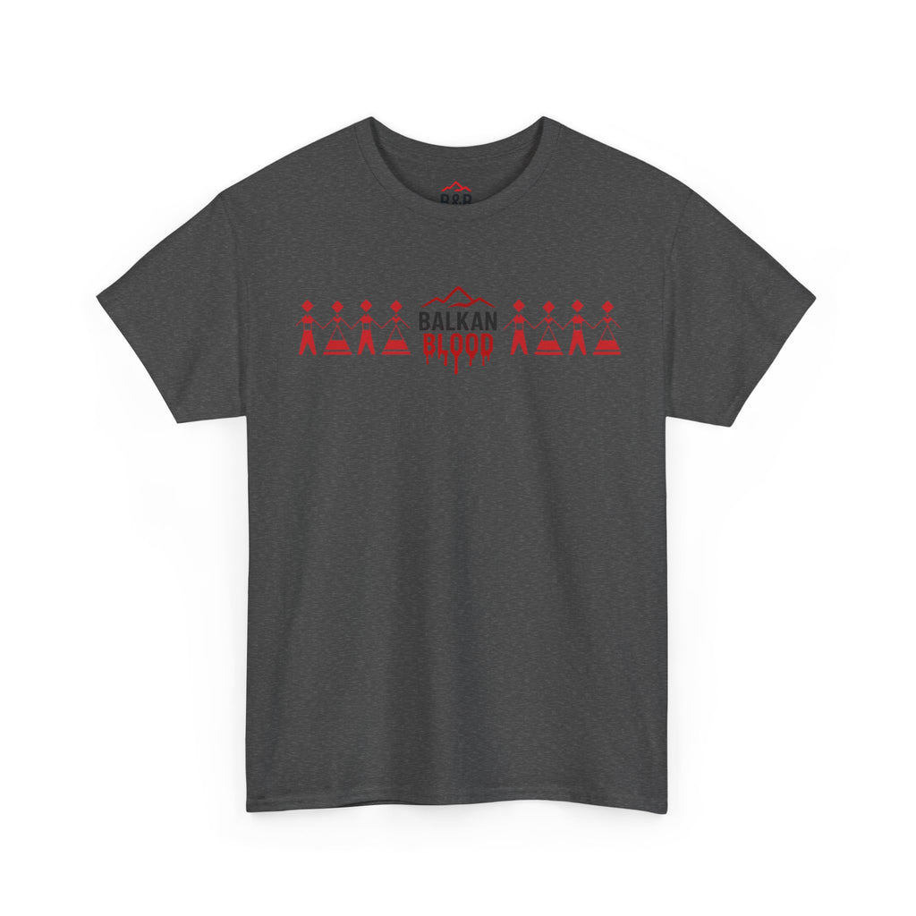 Balkan Blood Unisex Heavy Cotton Tee, Ethnic Pride Shirt, Gift for Balkans, Travel Tee, Stylish Casual Wear, Balkan States Design